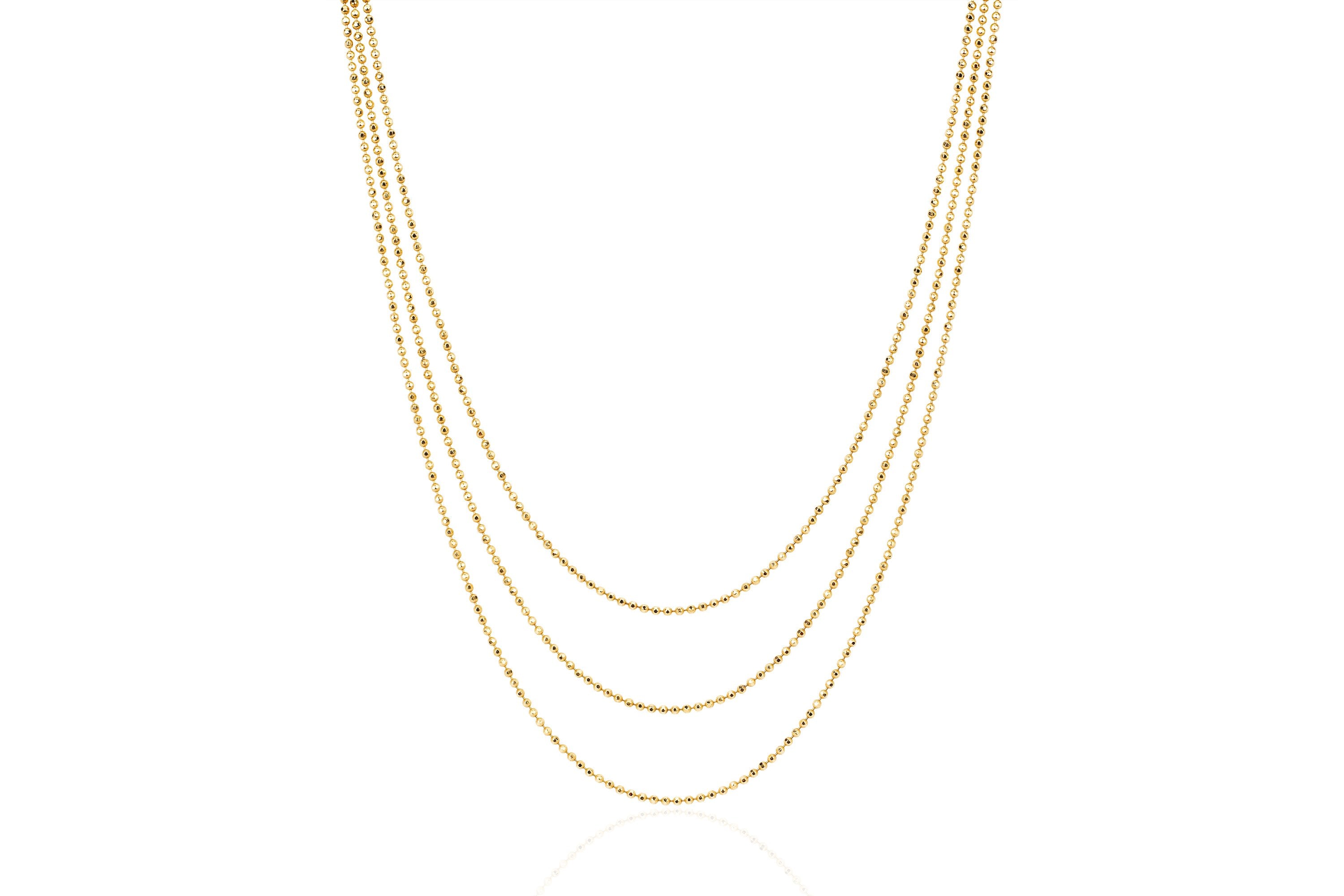Hasson Triple Layered Chain Necklace