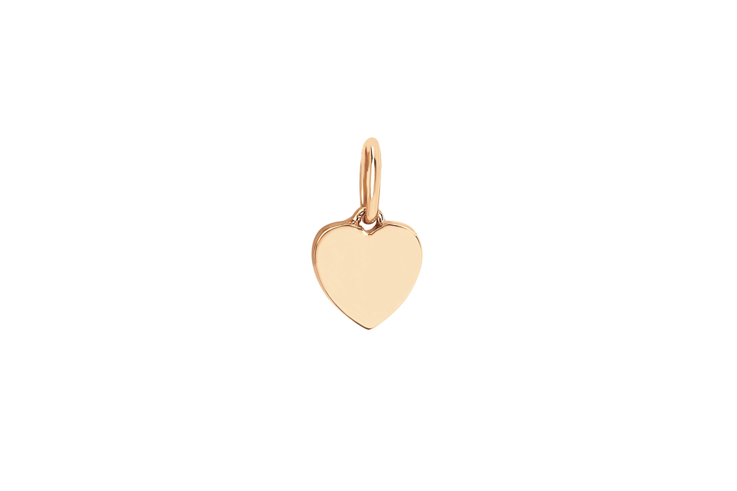Gold Heart Necklace Charm