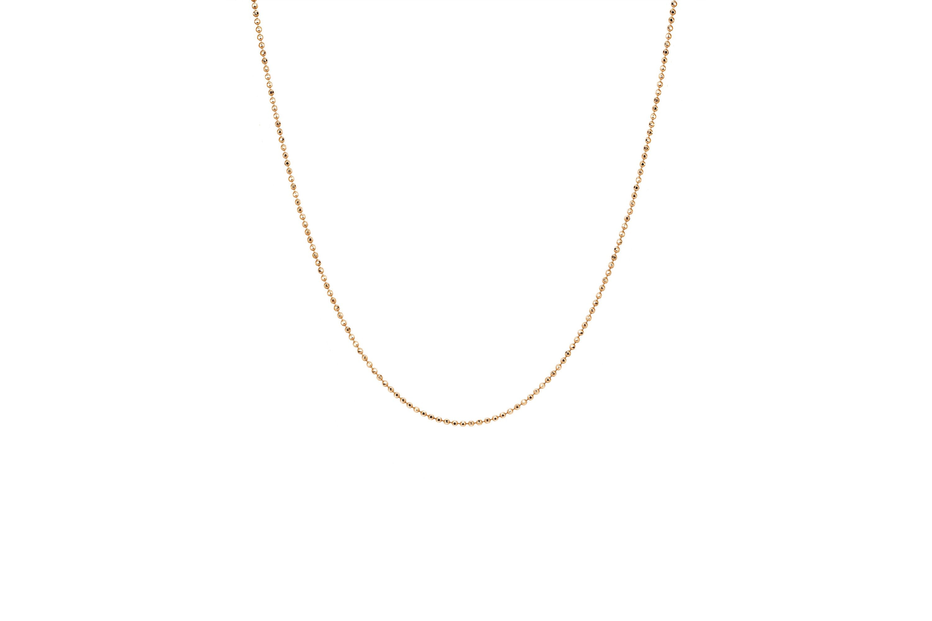 Gold Faceted Ball Chain