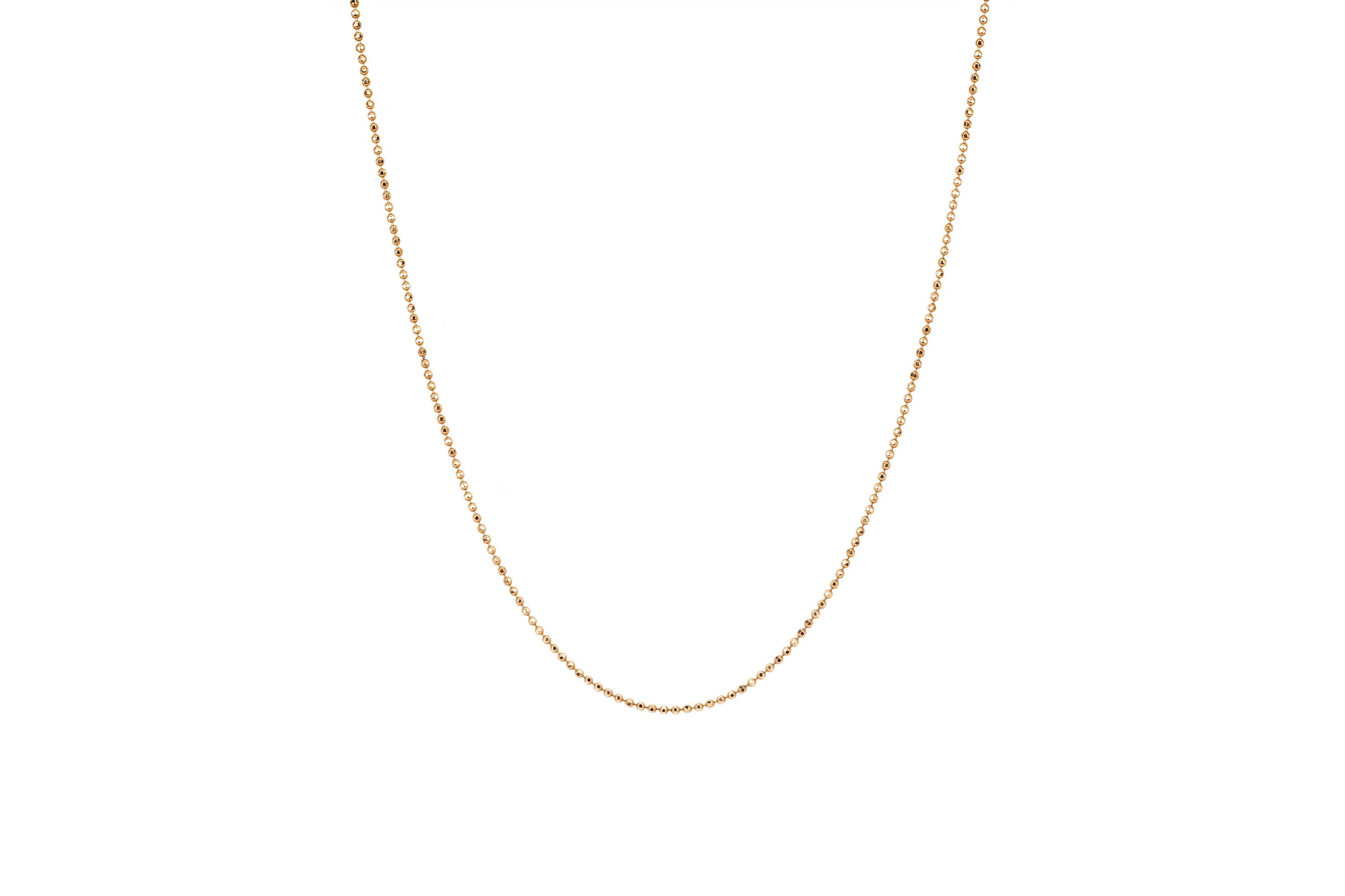 Gold Faceted Ball Chain