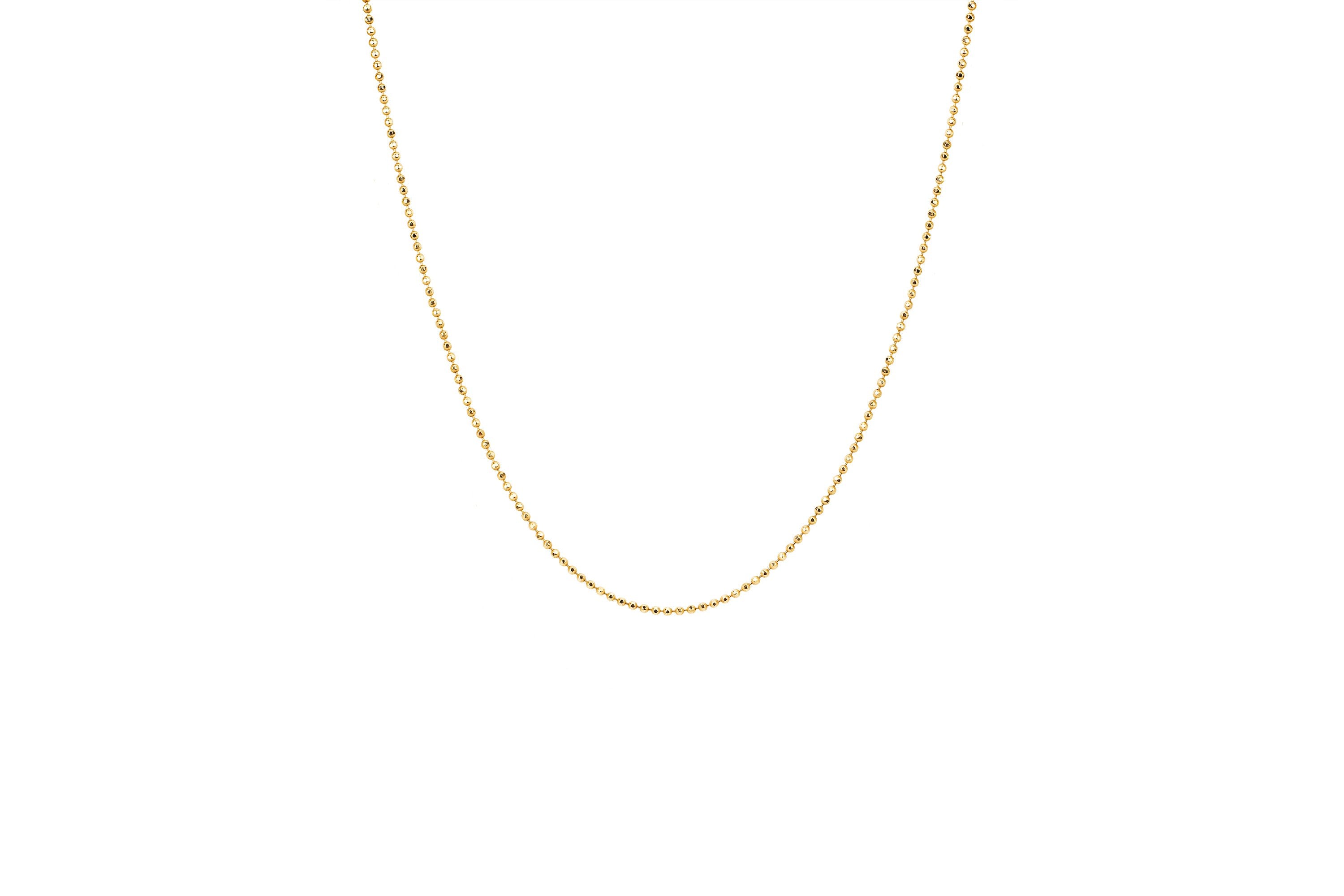 Gold Faceted Ball Chain