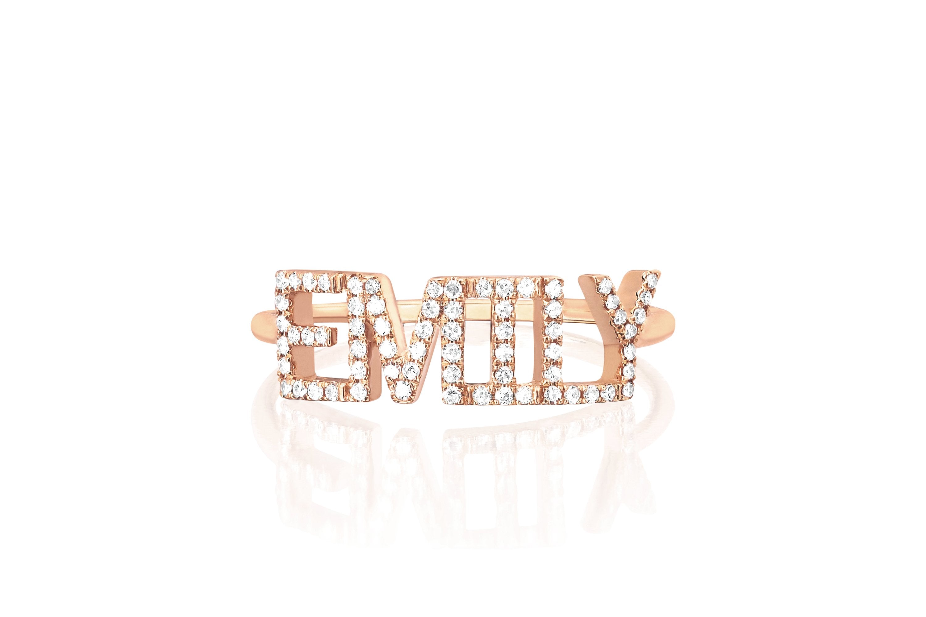 Diamond Name Ring
