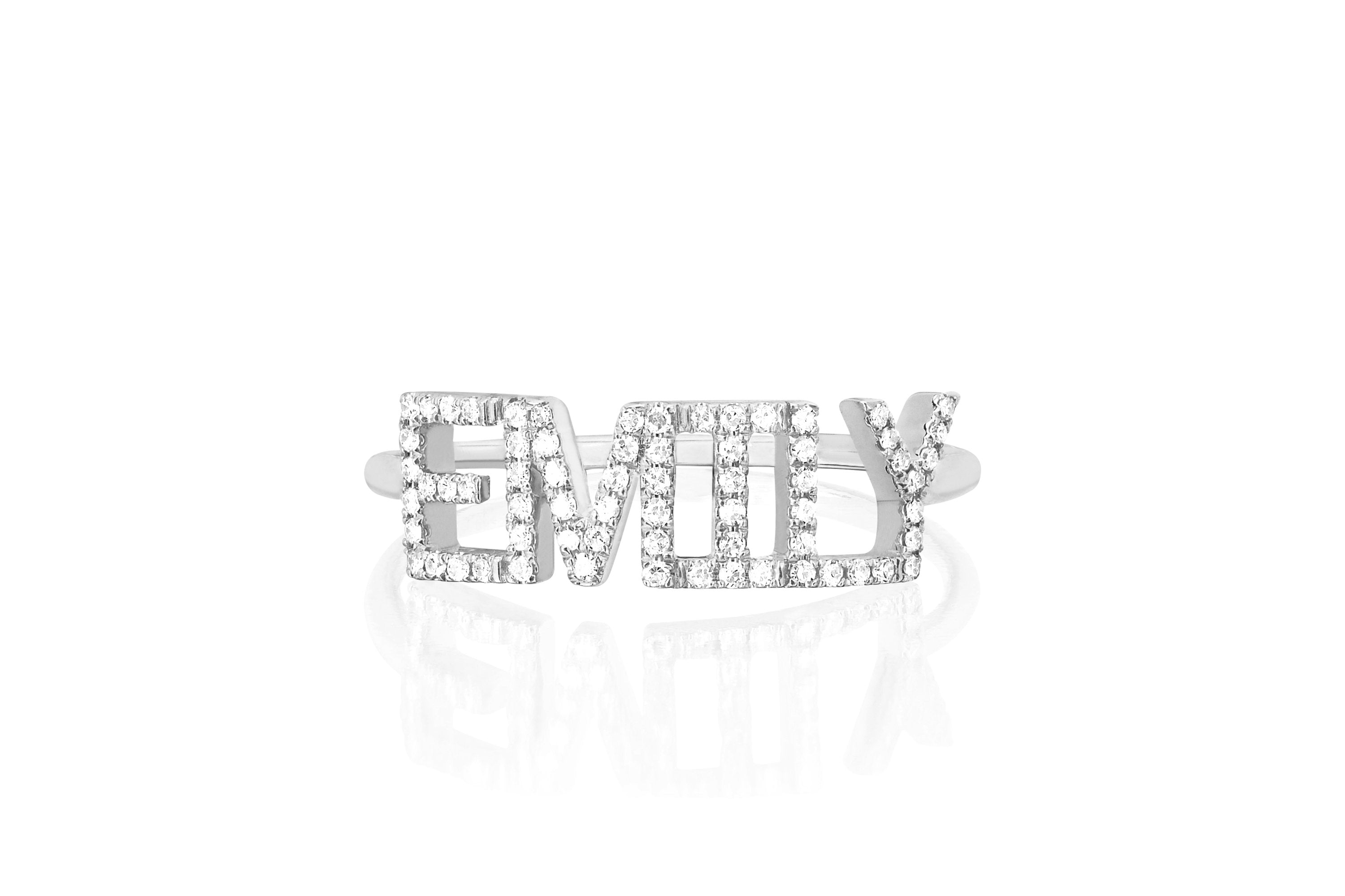 Diamond Name Ring