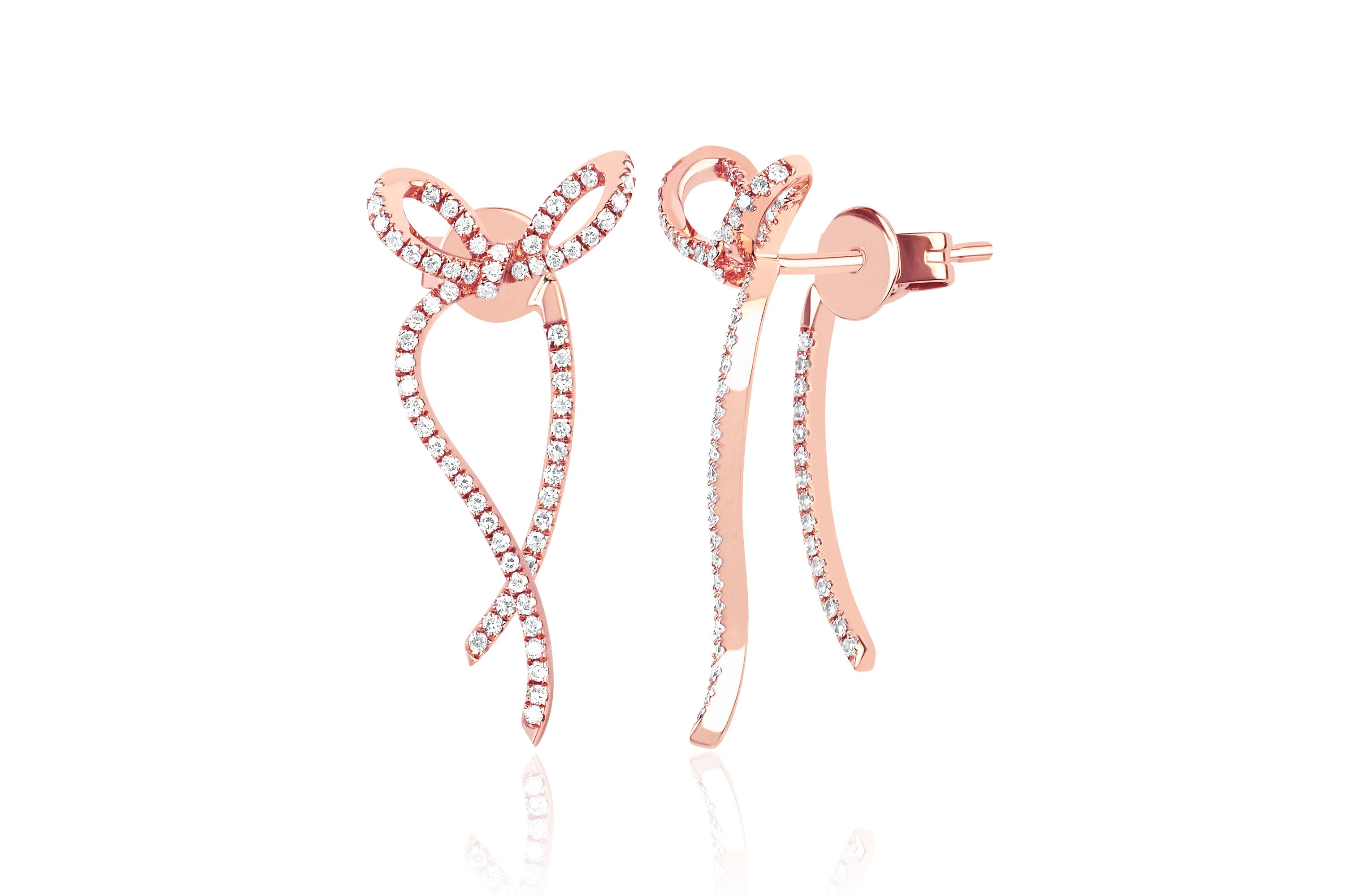Diamond Bow Earring