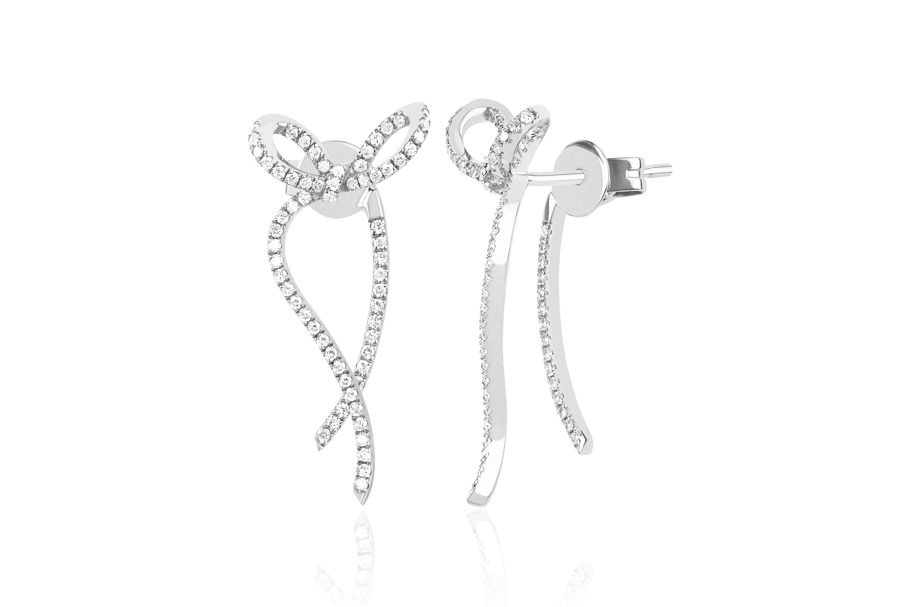Diamond Bow Earring