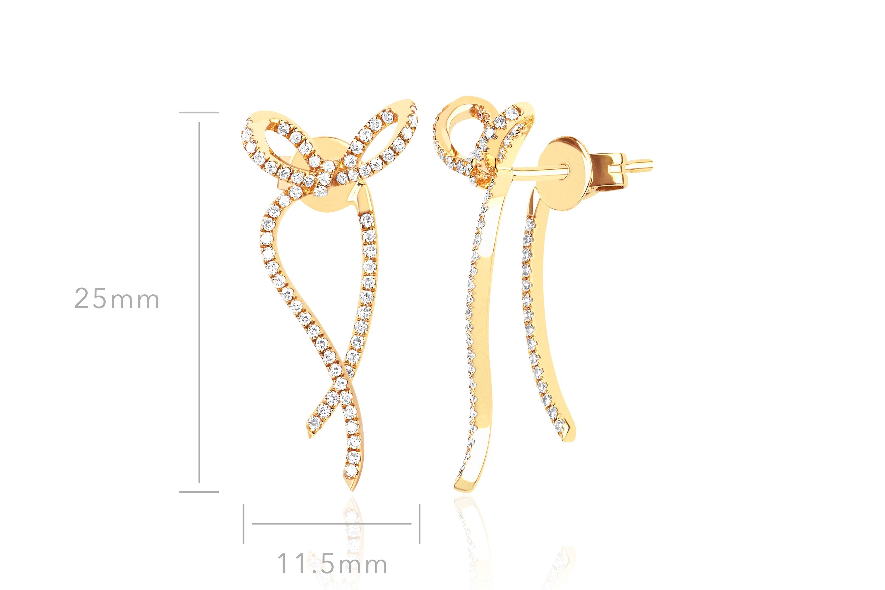 Diamond Bow Earring
