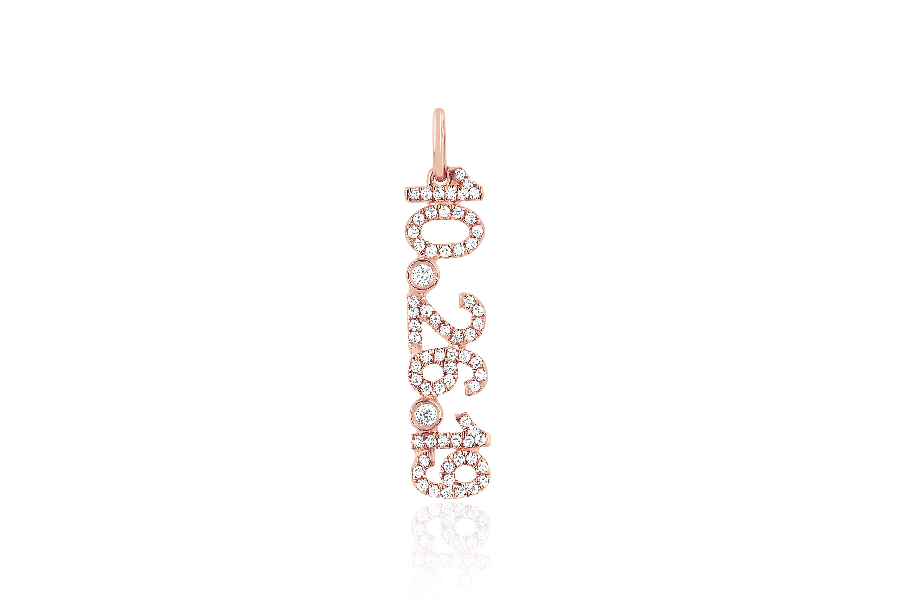 Diamond Date Necklace Charm