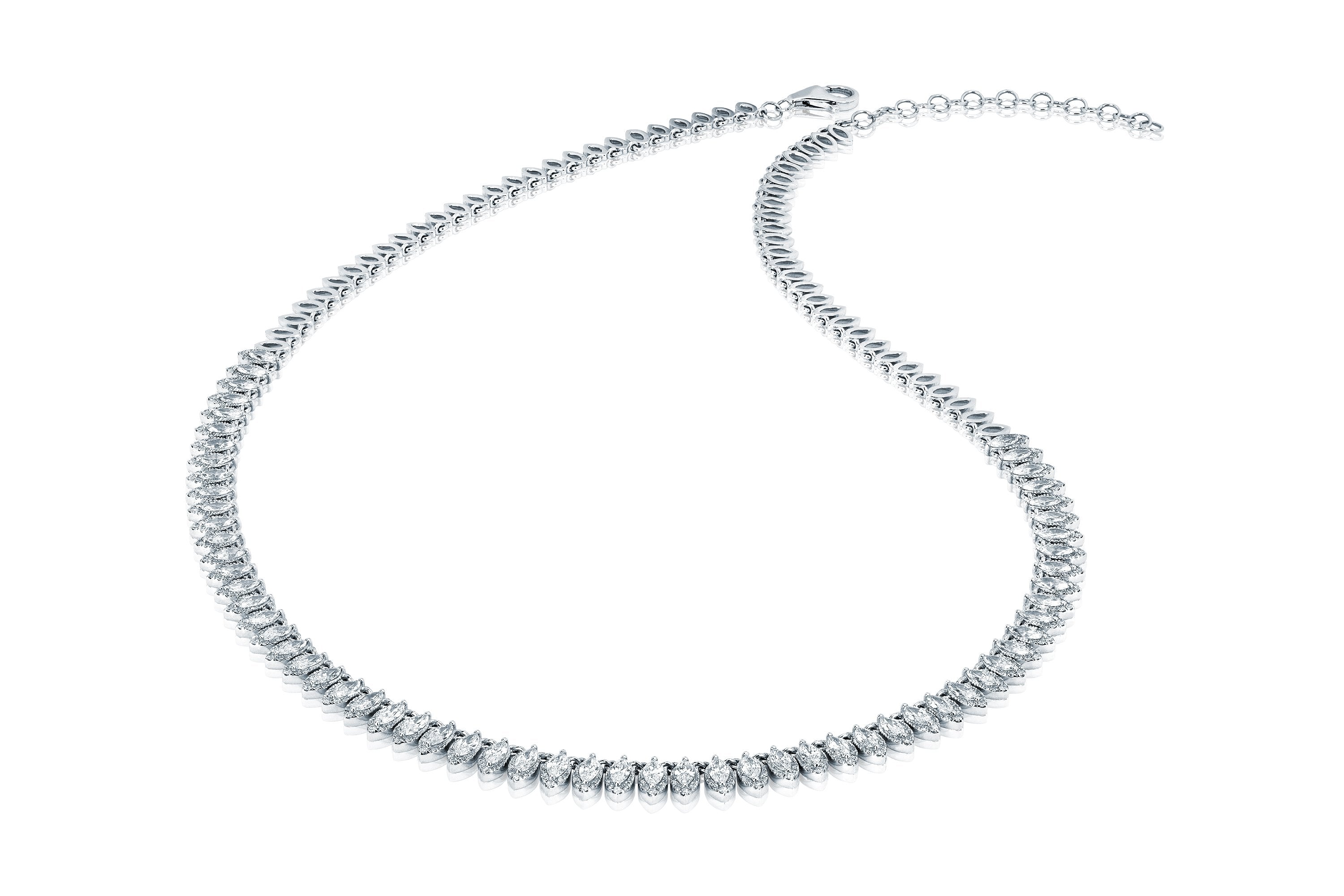 Diamond Pretty Lady Eternity Necklace