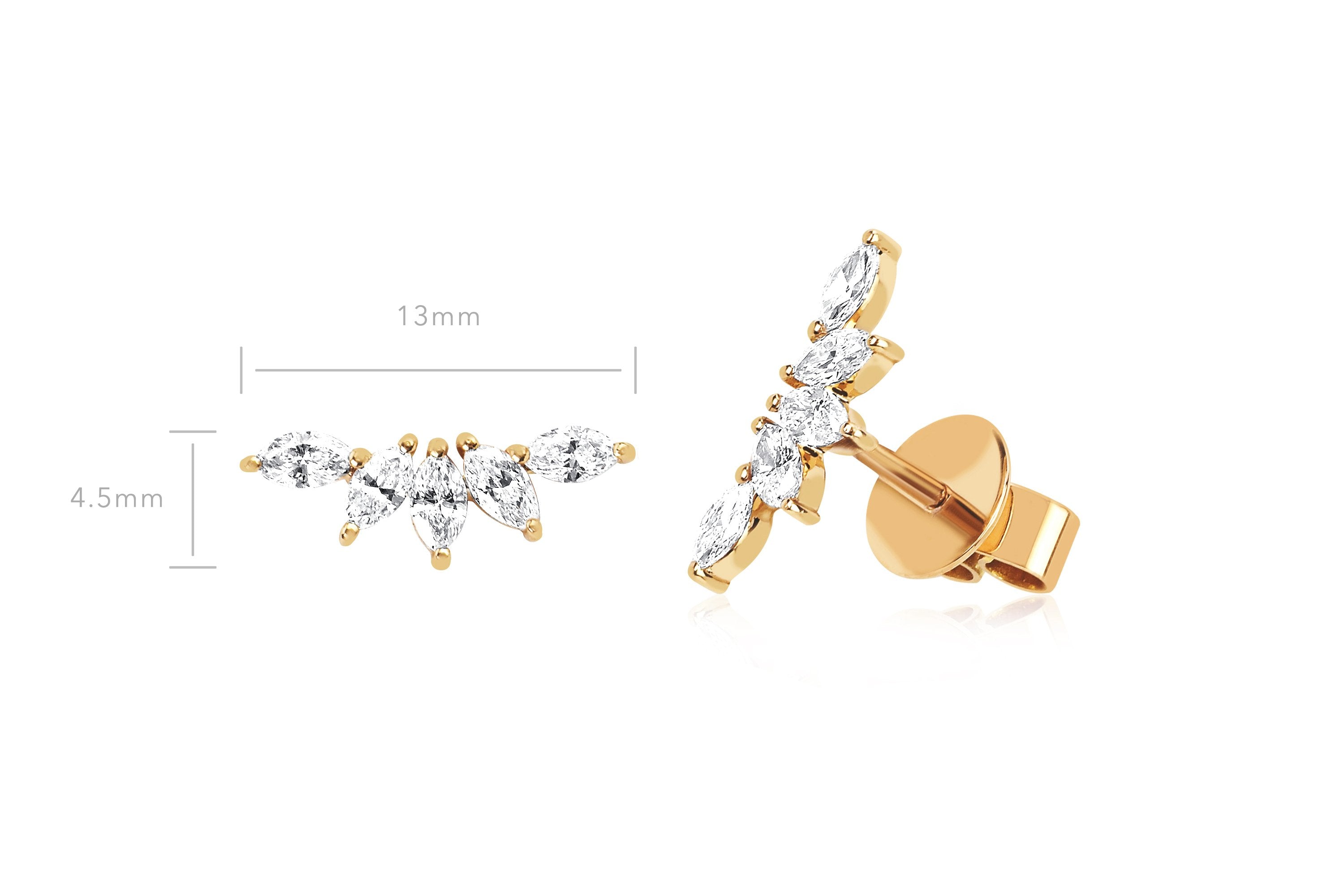 Diamond Marquise Fan Earring