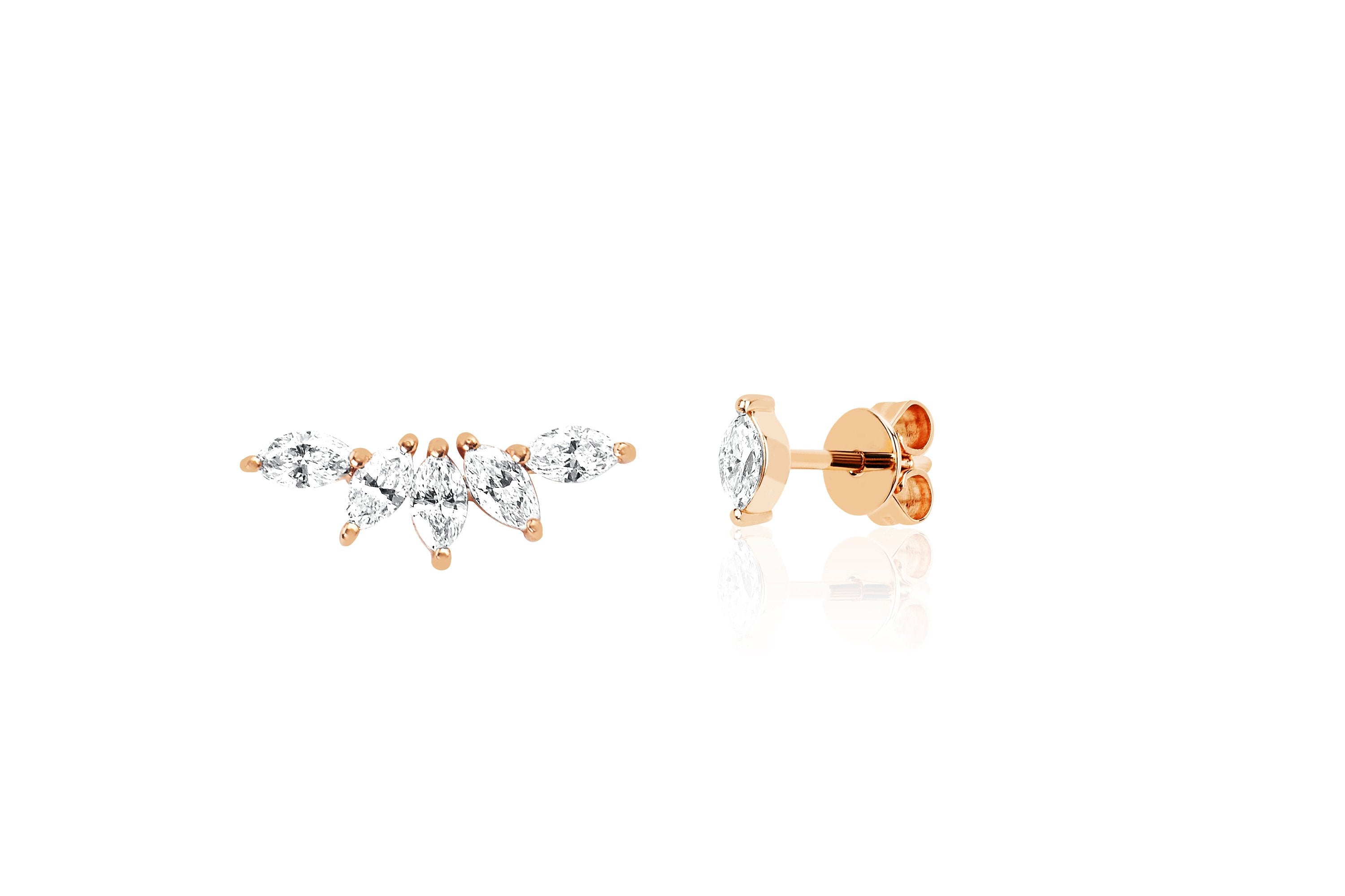 Diamond Marquise Fan & Marquise Stud Set