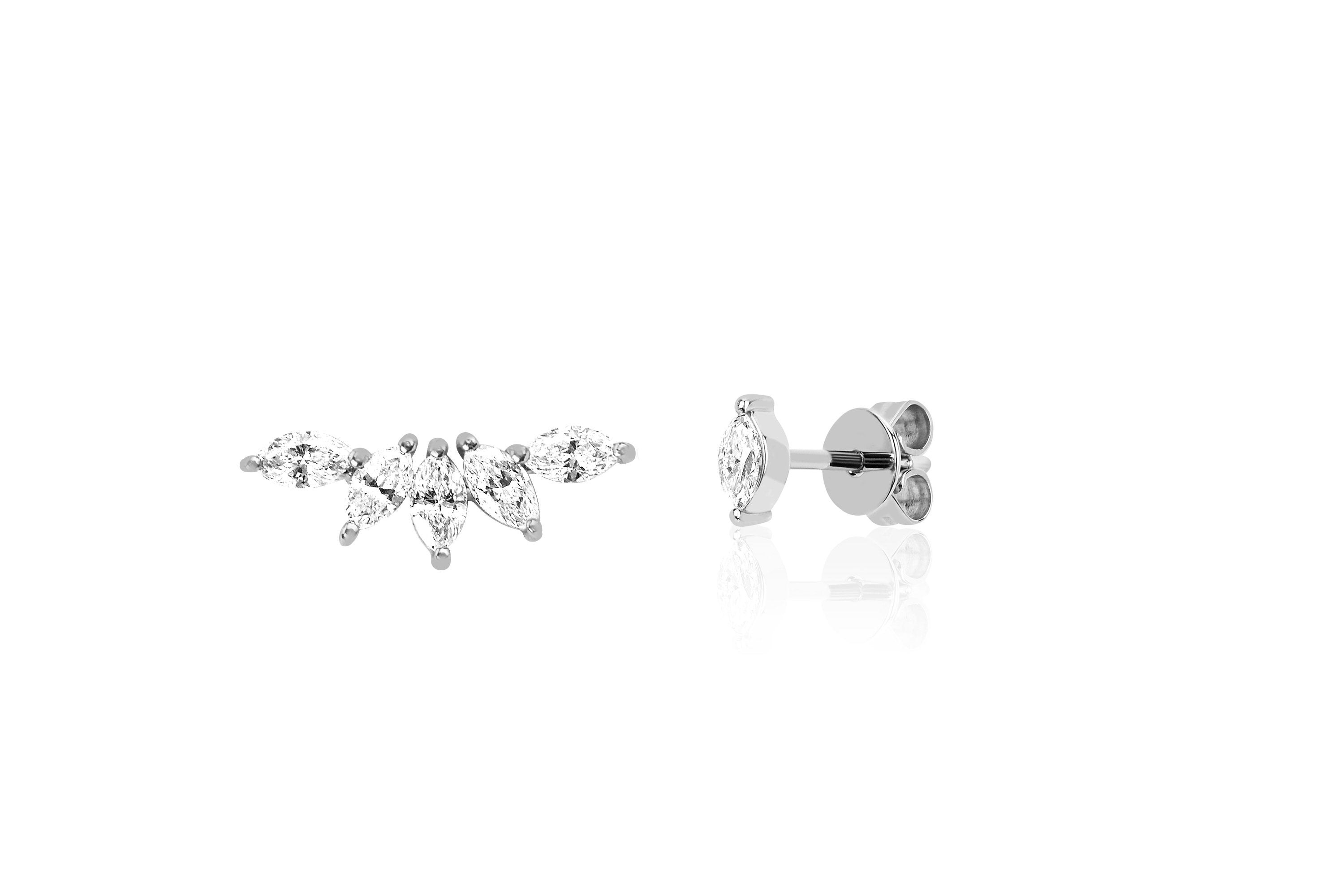 Diamond Marquise Fan & Marquise Stud Set
