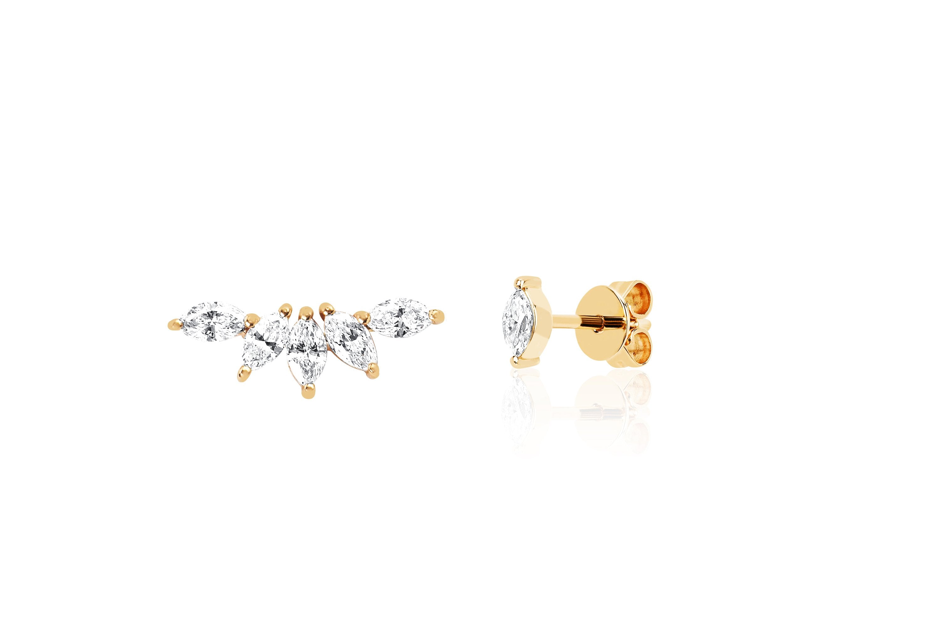 Diamond Marquise Fan & Marquise Stud Set