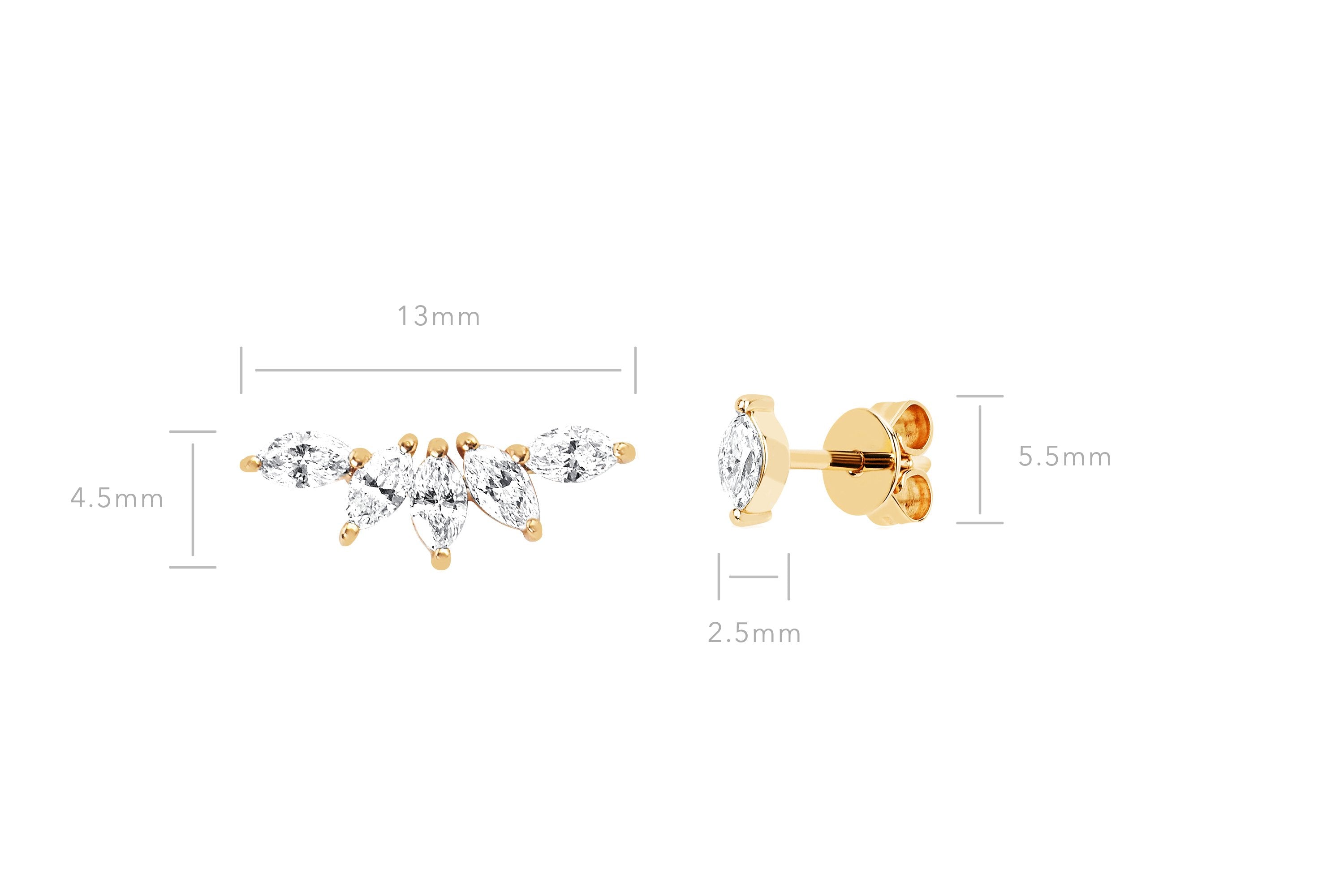 Diamond Marquise Fan & Marquise Stud Set