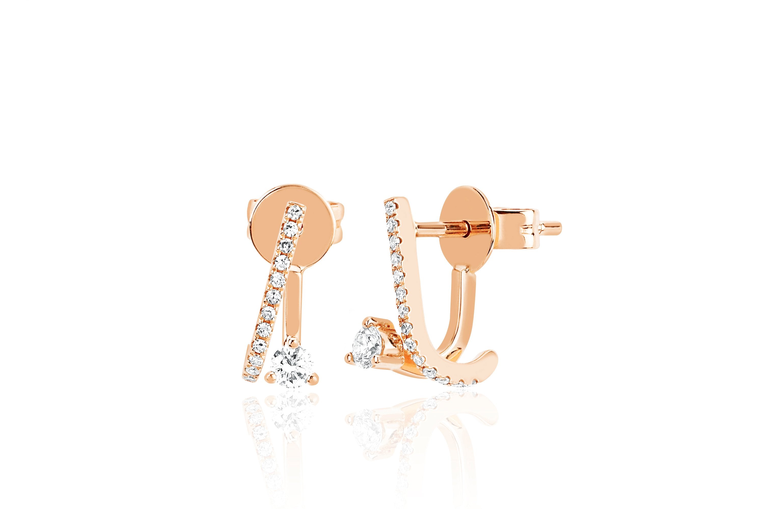 Prong Set Diamond Illusion Stud Earring