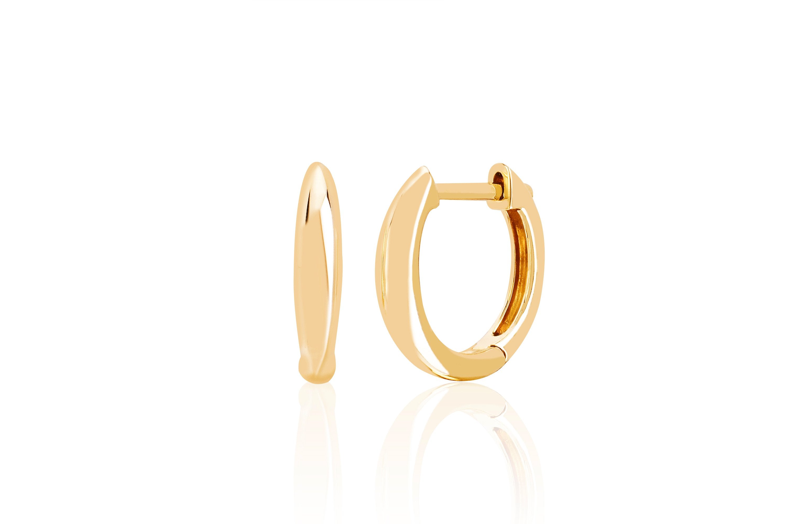 Gold Dome Mini Huggie Earring