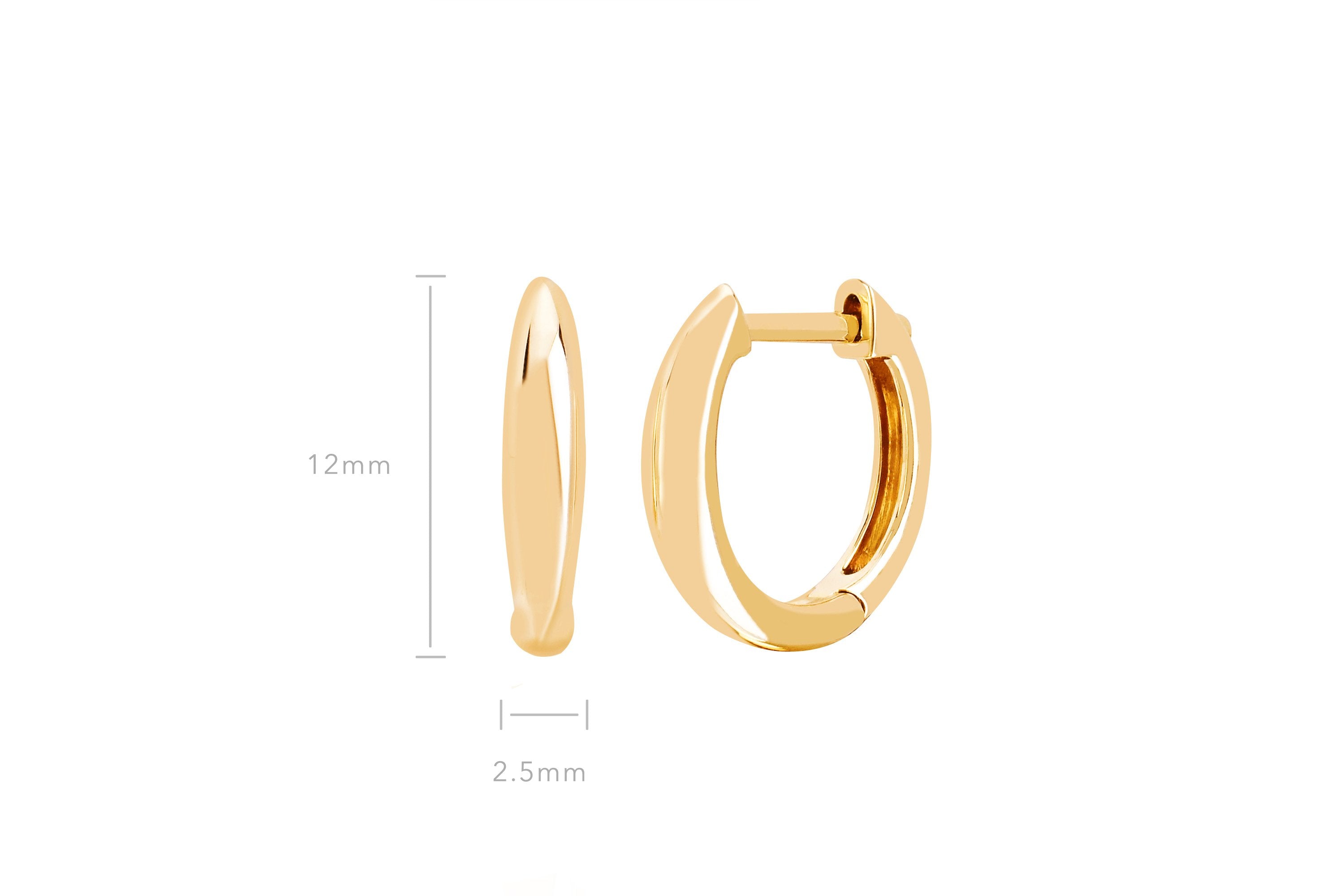 Gold Dome Mini Huggie Earring