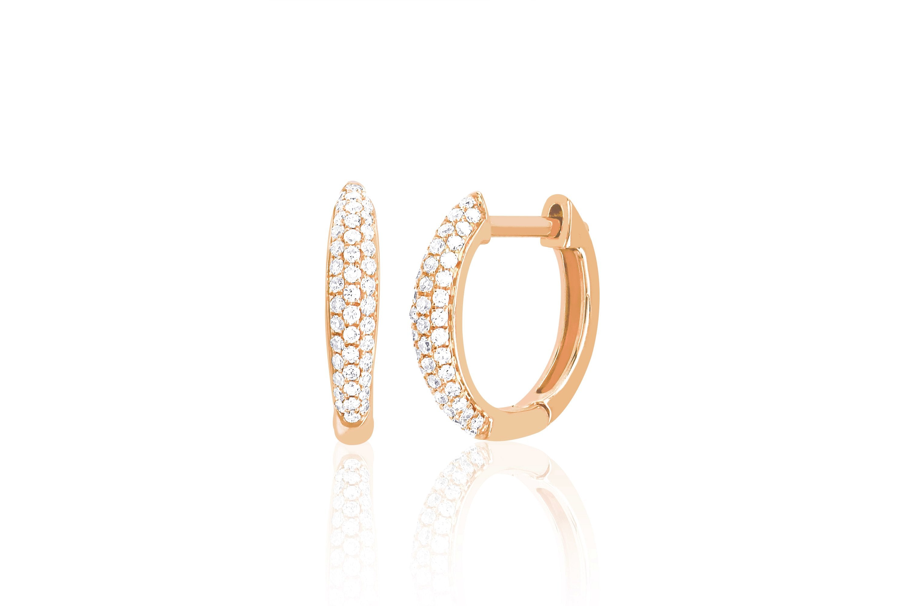 Diamond Dome Mini Huggie Earring