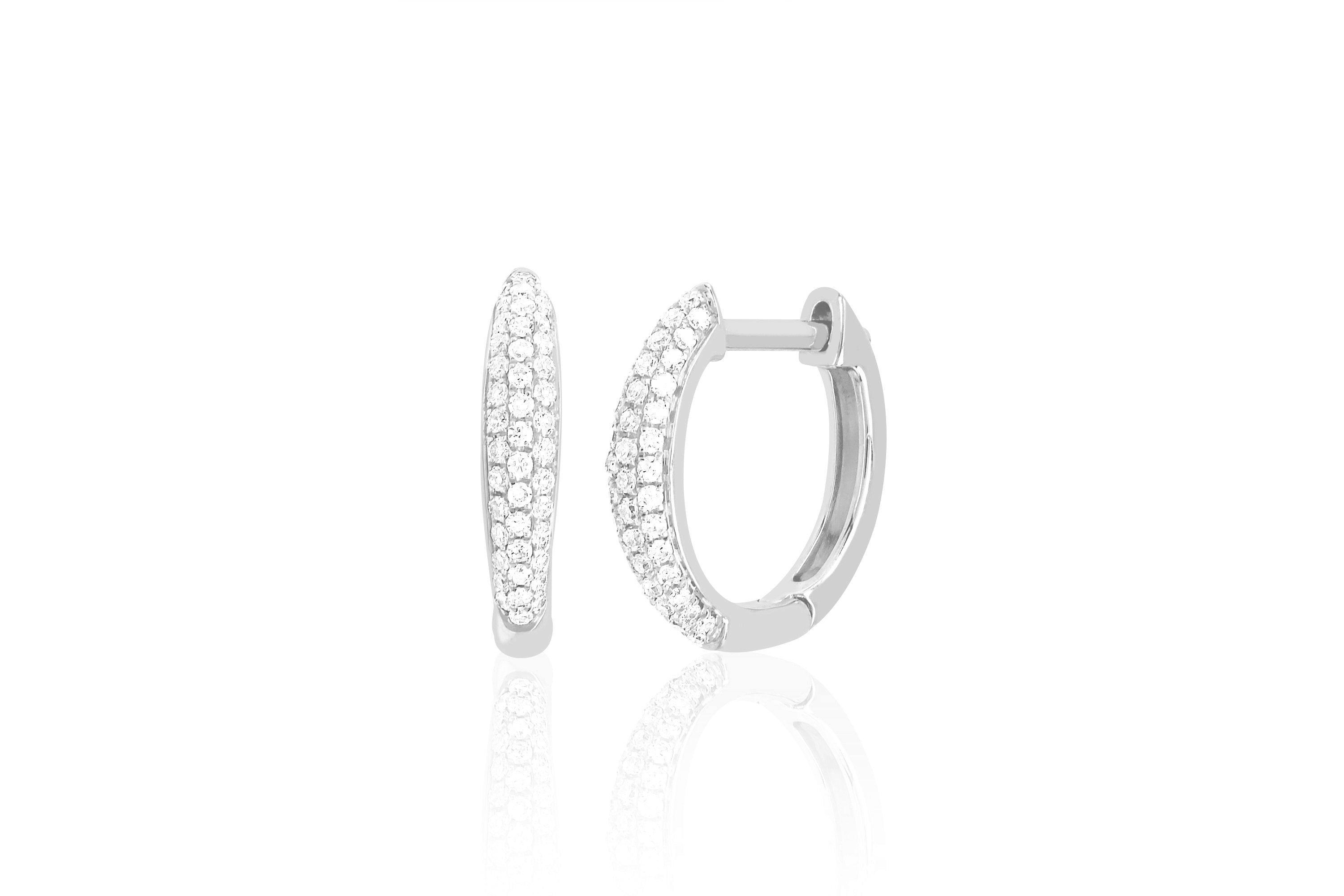 Diamond Dome Mini Huggie Earring