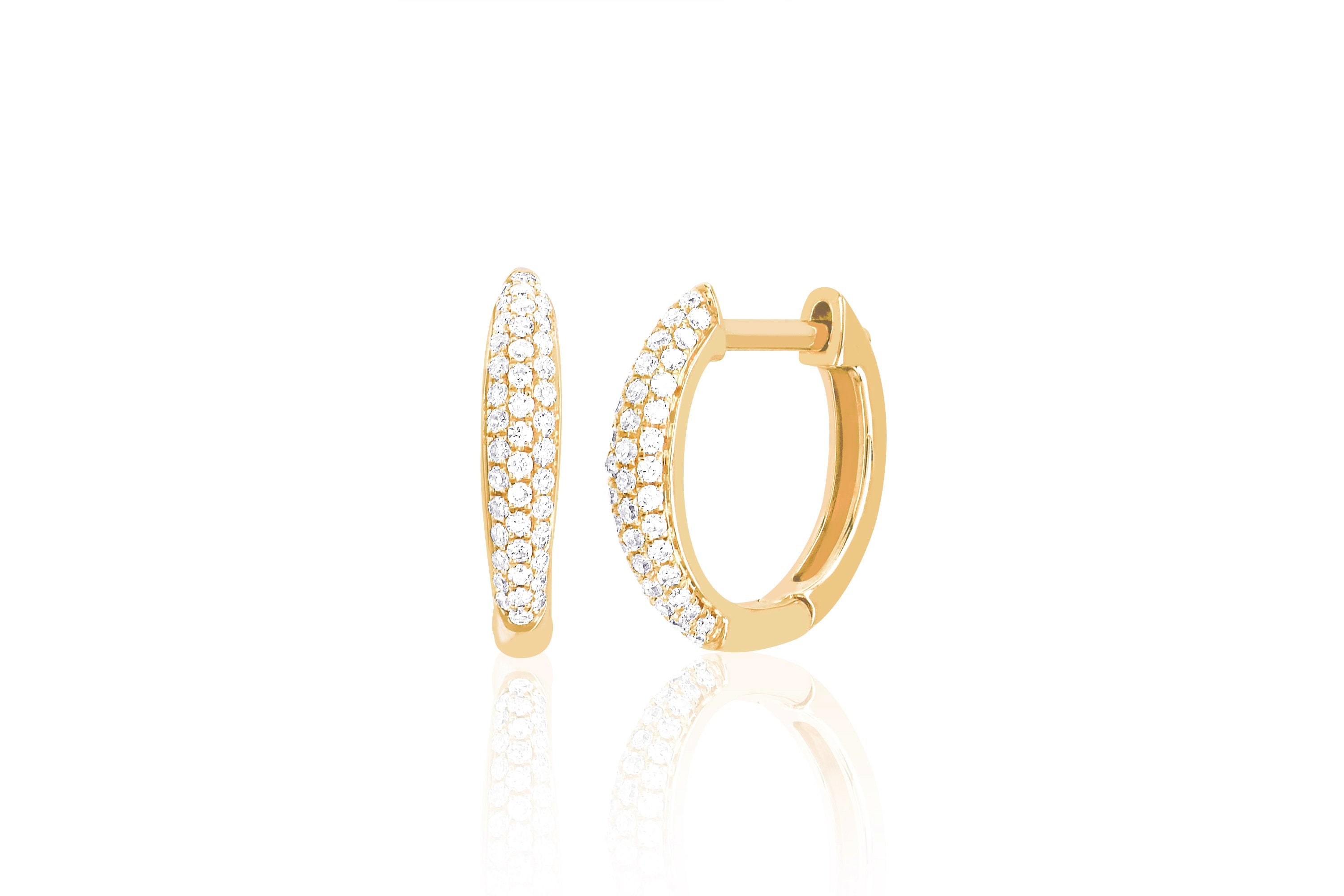Diamond Dome Mini Huggie Earring