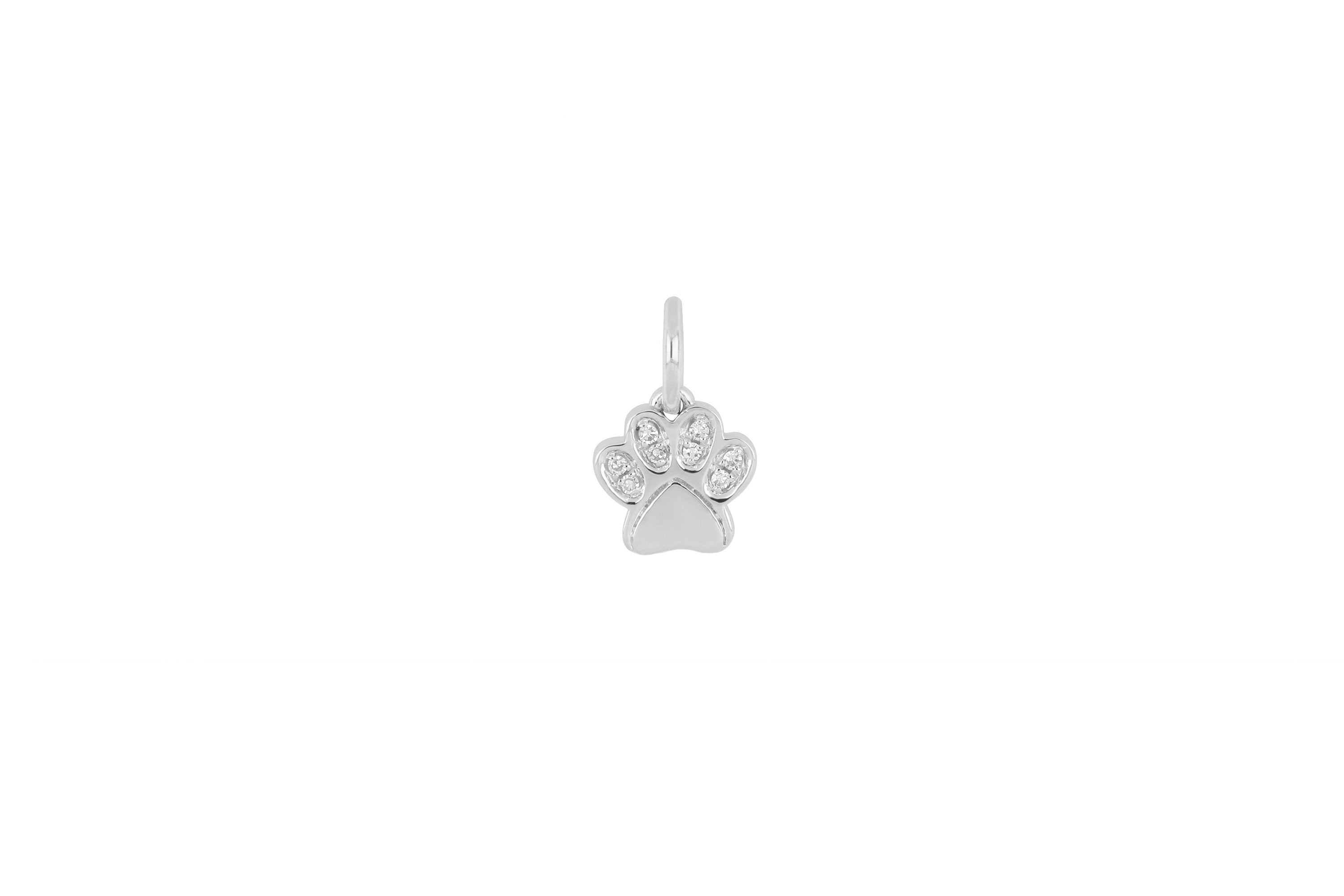 Diamond Paw Necklace Charm
