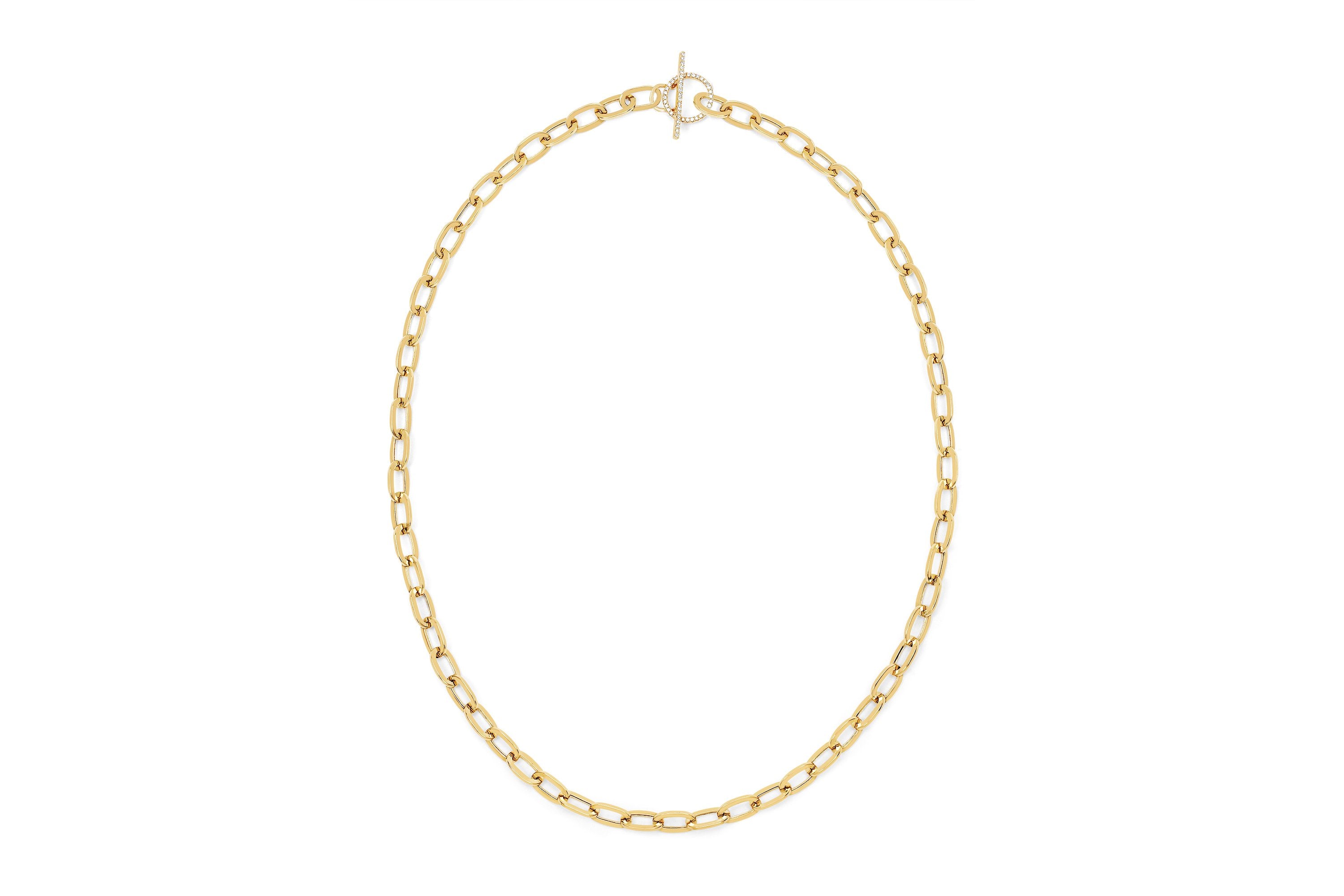 Jumbo Diamond Toggle Necklace