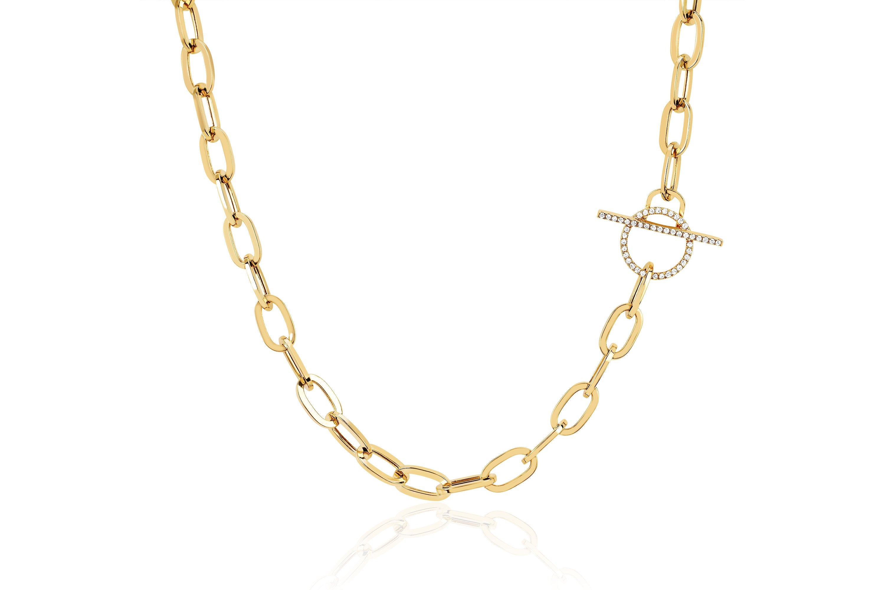 Jumbo Diamond Toggle Necklace