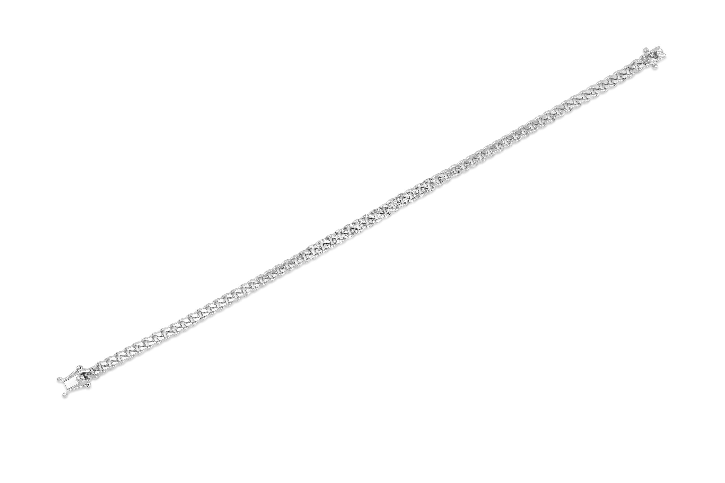 Diamond Mini Curb Chain Bracelet