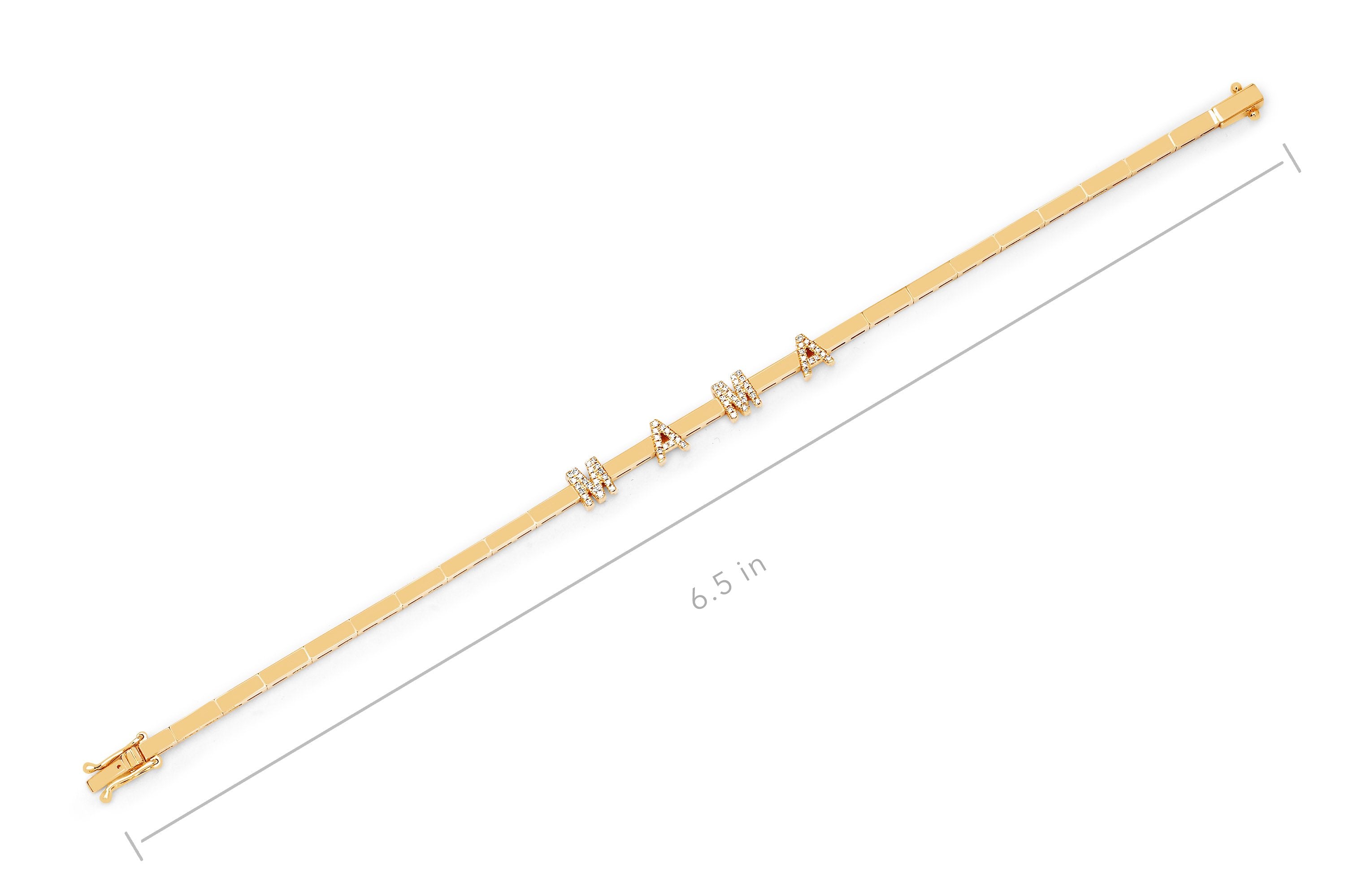 Gold Diamond Mama Bracelet