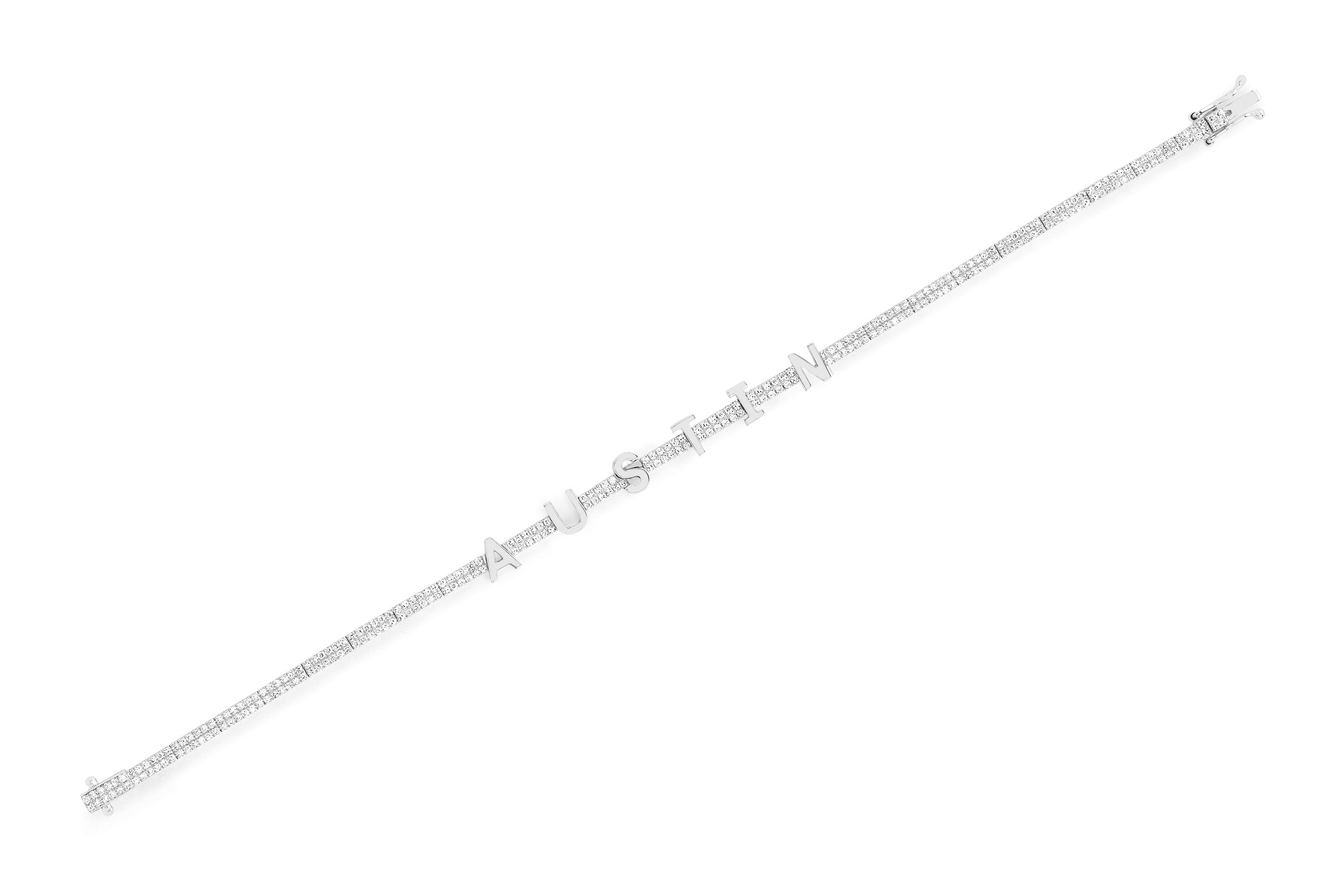 Diamond & Gold Name Eternity Bracelet