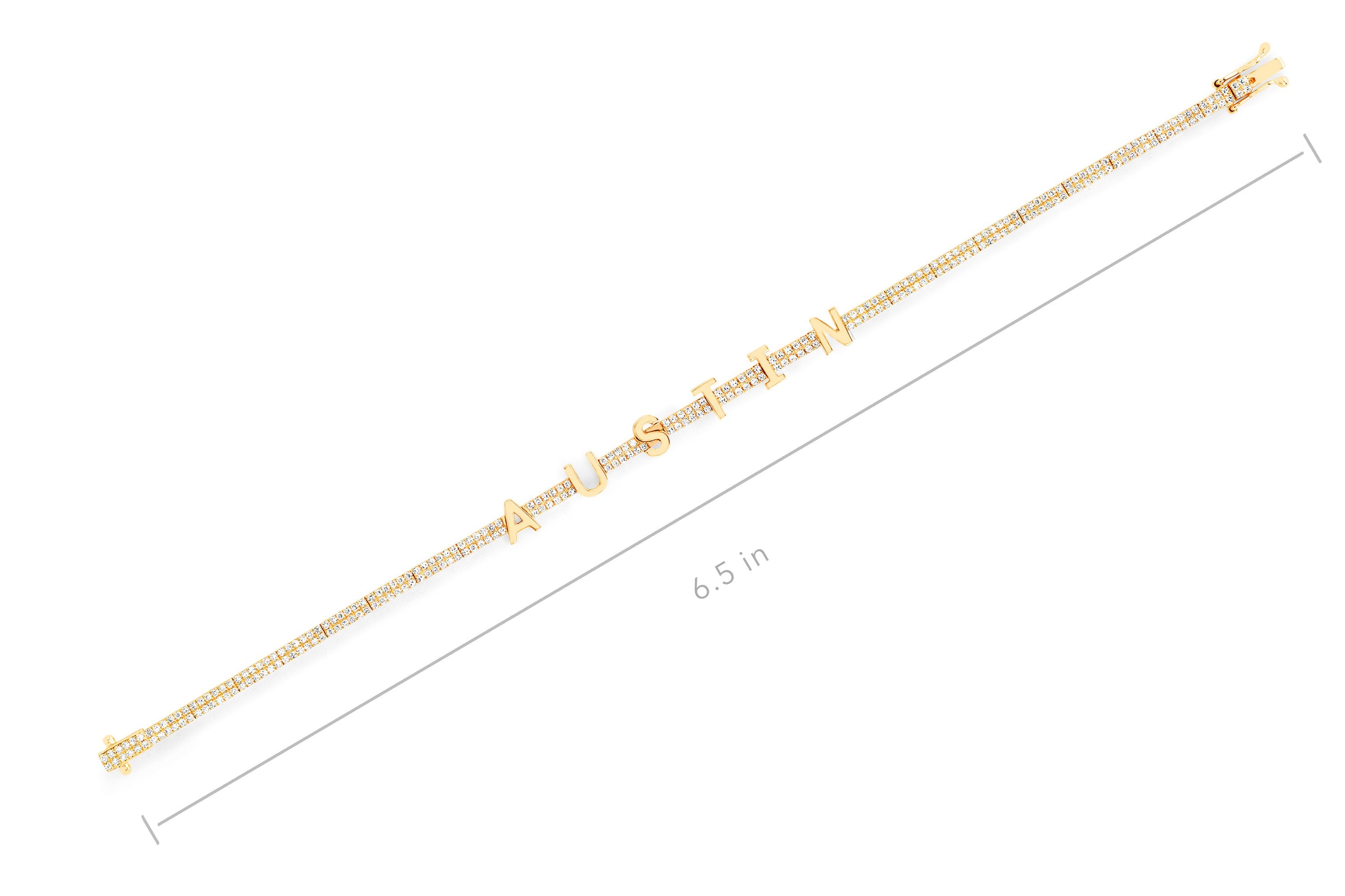 Diamond & Gold Name Eternity Bracelet