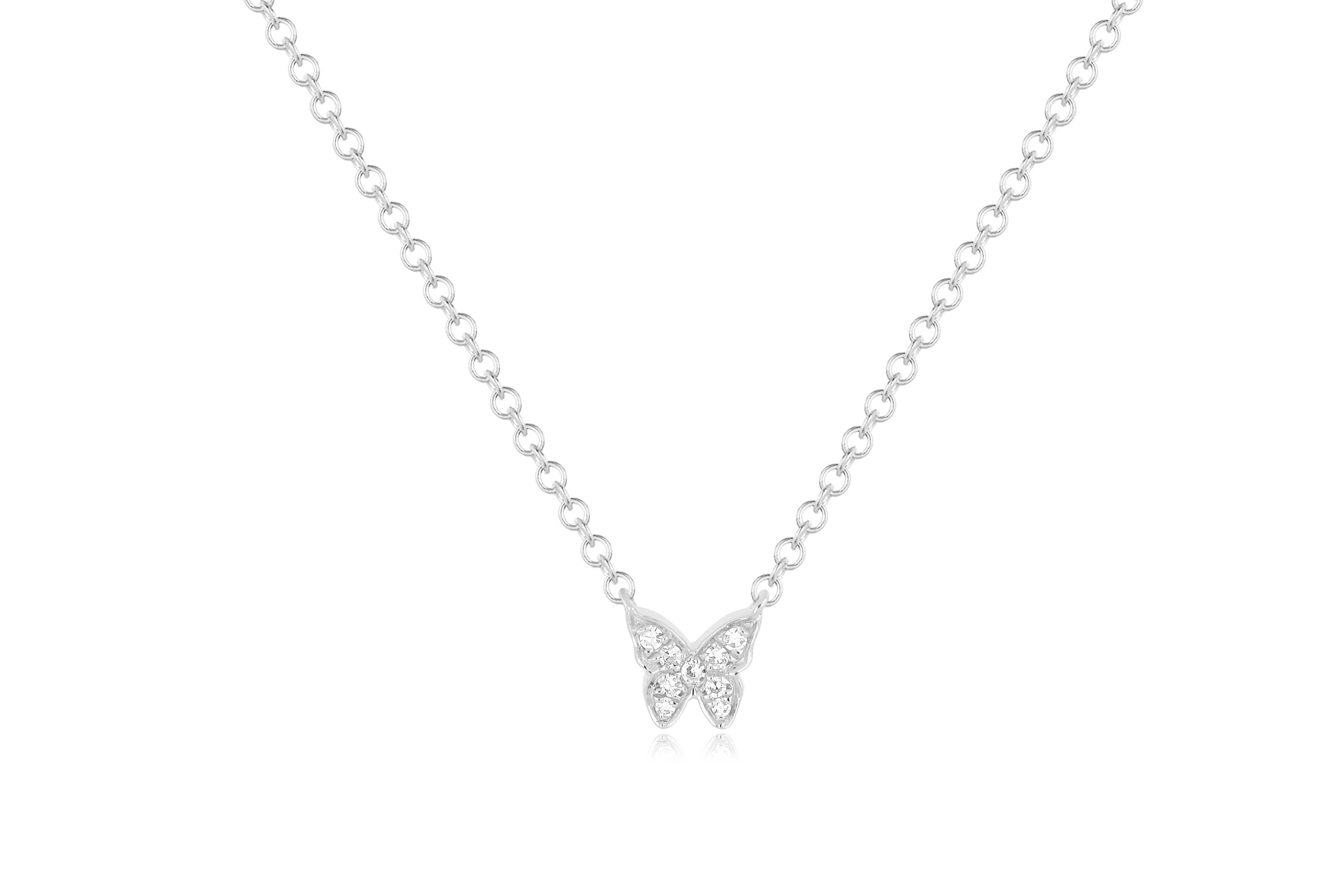Baby Diamond Butterfly Necklace