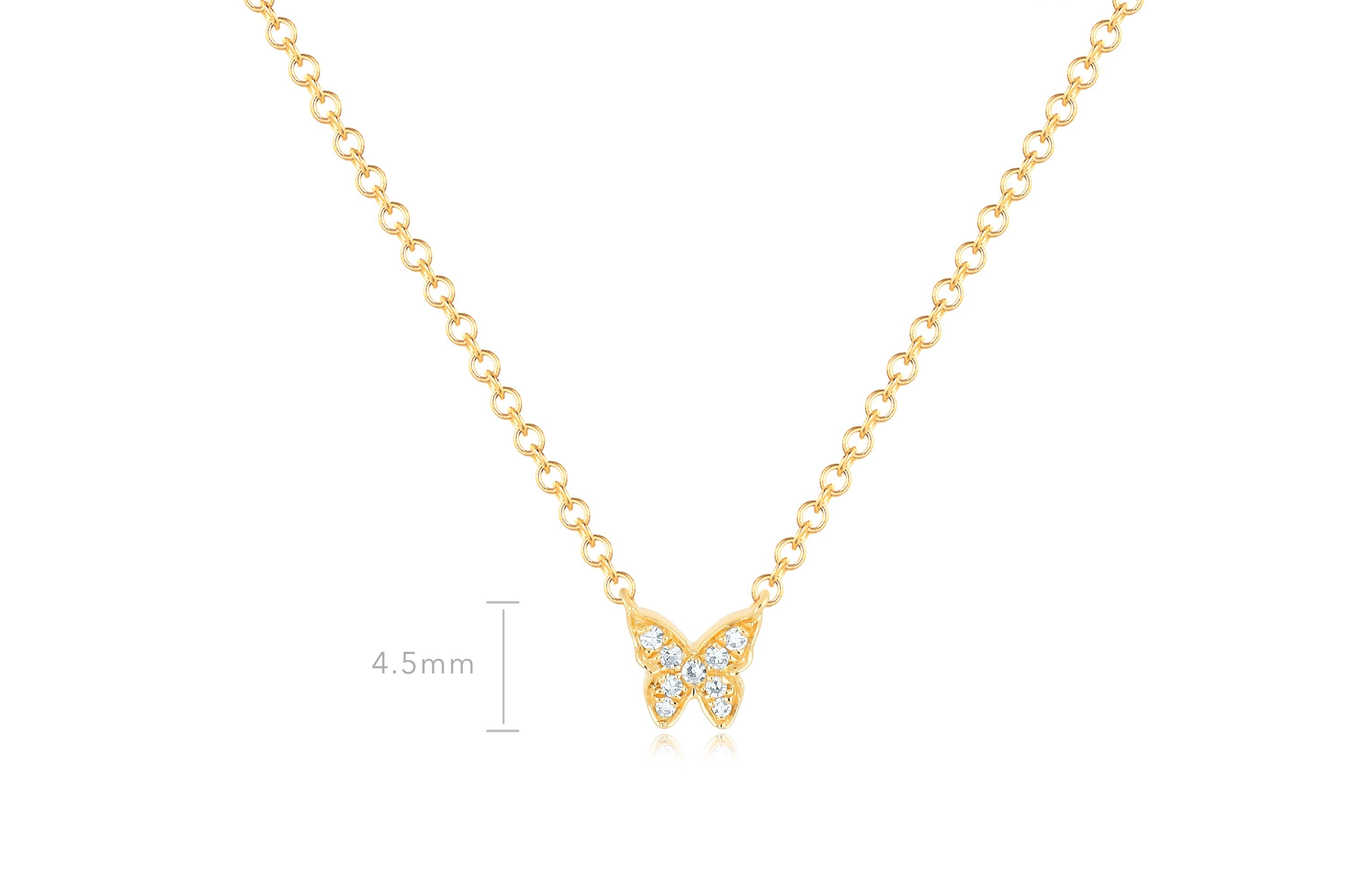 Baby Diamond Butterfly Necklace
