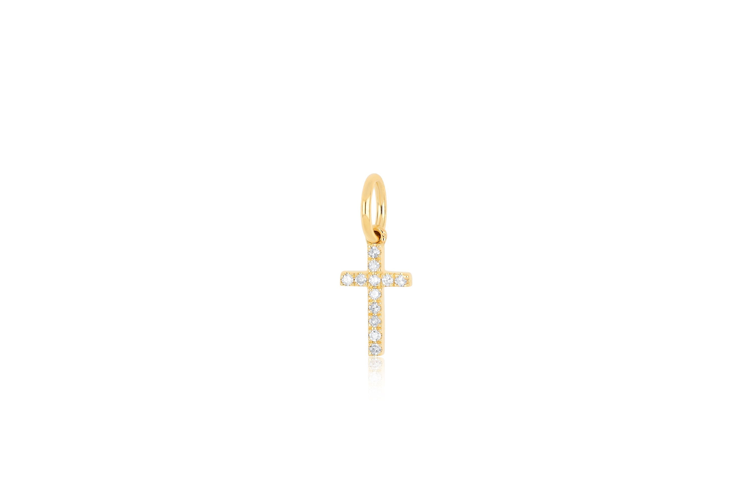 Diamond Cross Necklace Charm