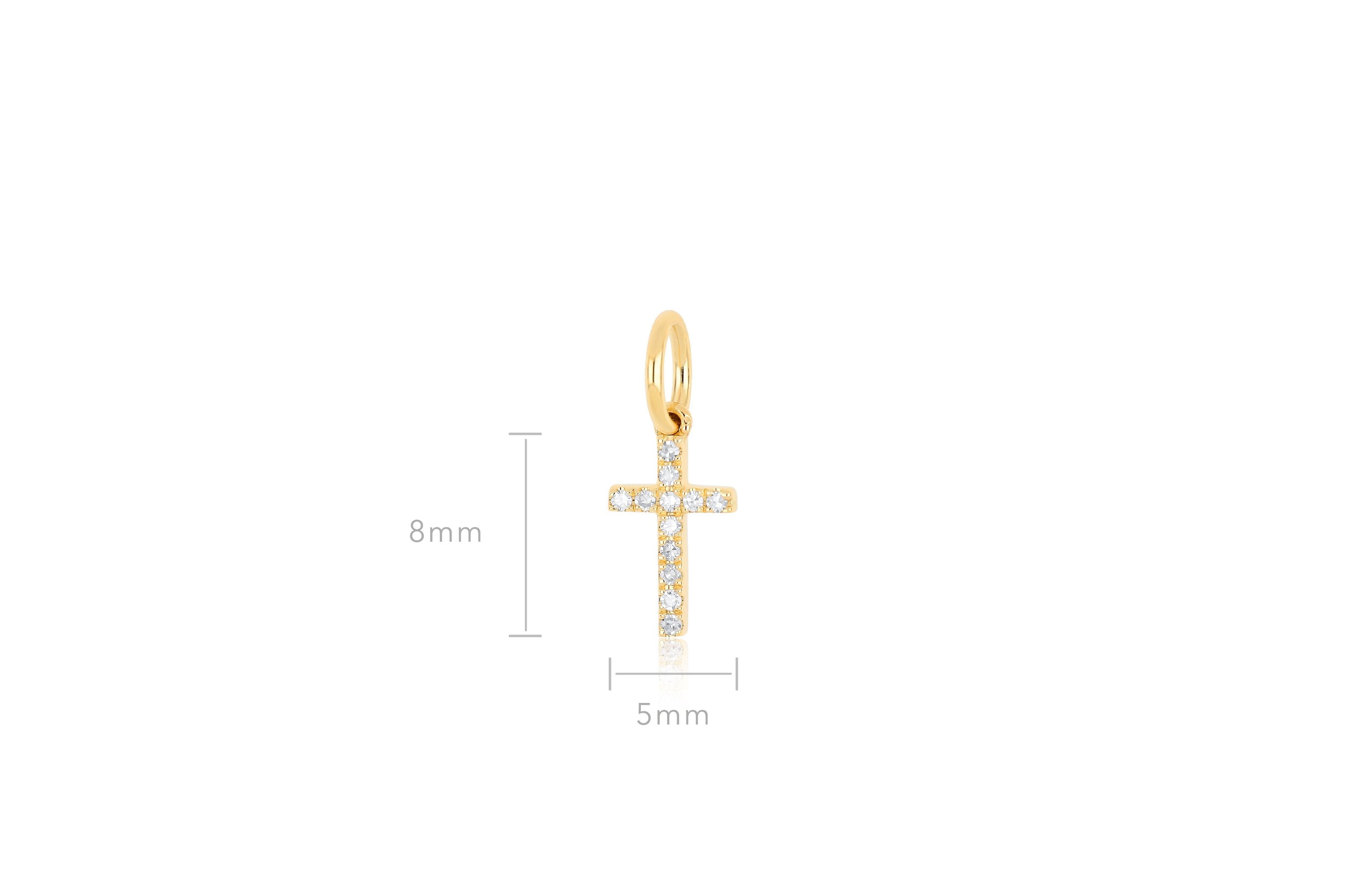 Diamond Cross Necklace Charm