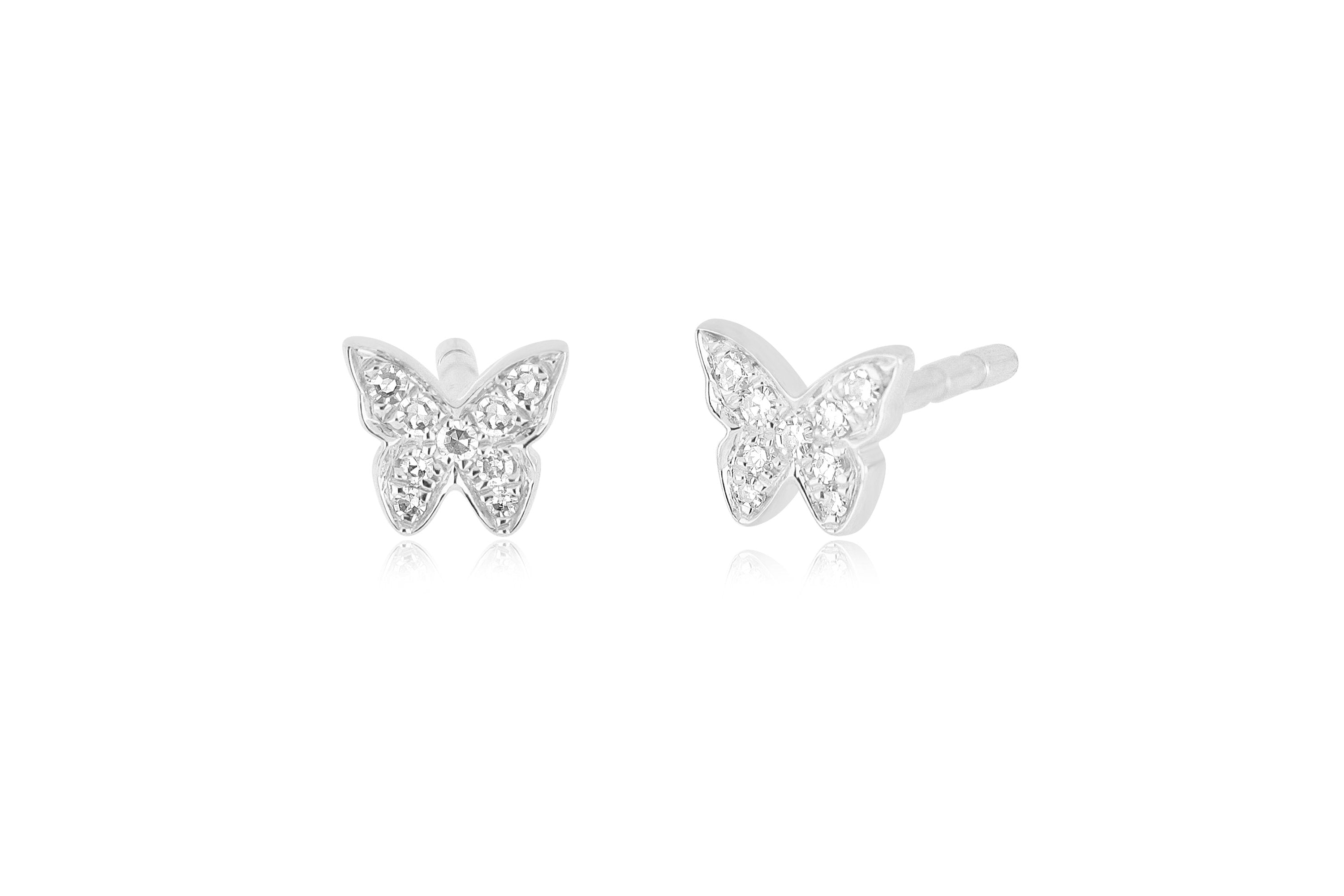 Baby Diamond Butterfly Stud Earring