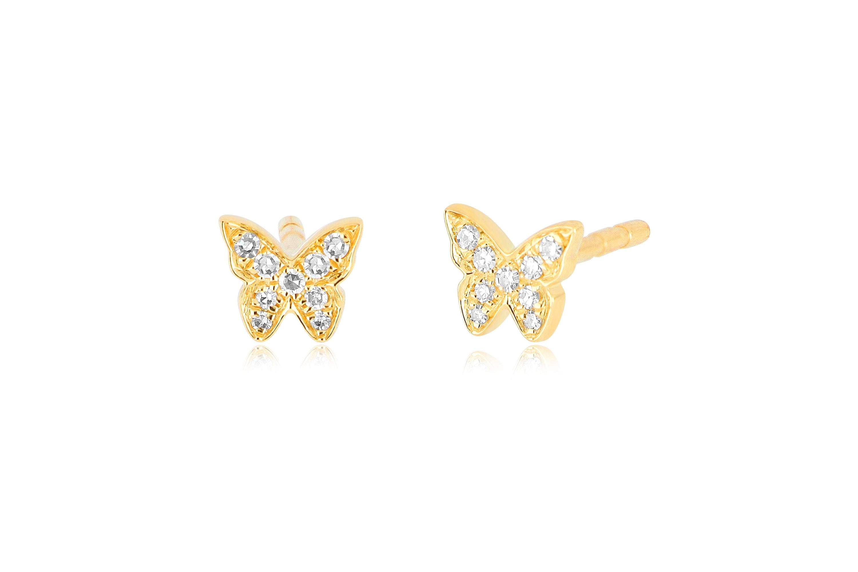 Baby Diamond Butterfly Stud Earring