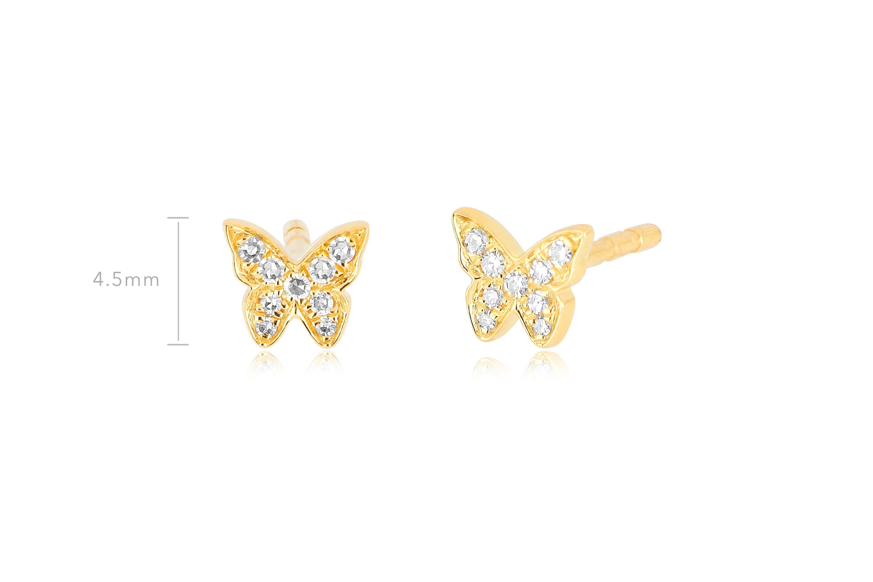 Baby Diamond Butterfly Stud Earring