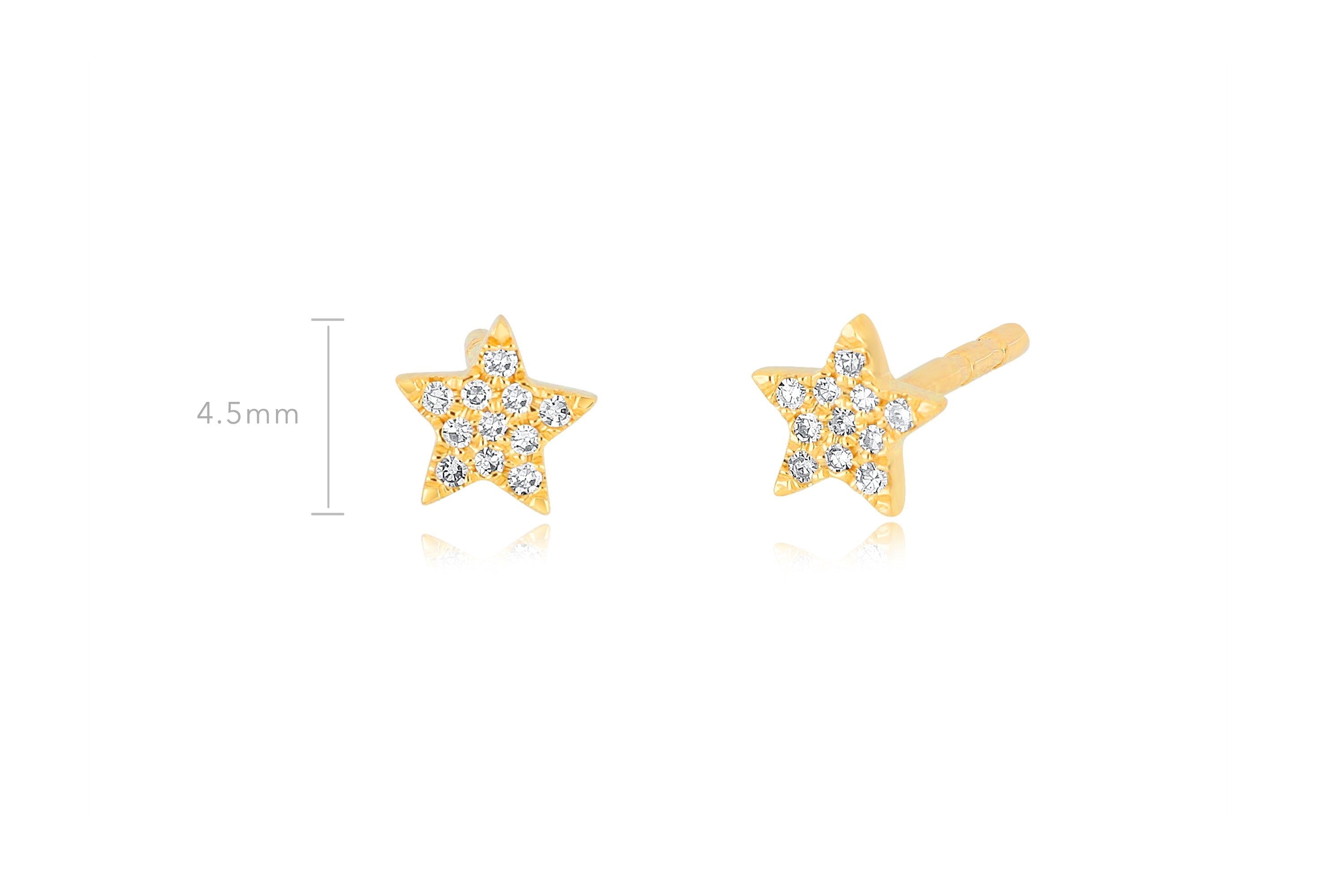 Baby Diamond Star Stud Earring