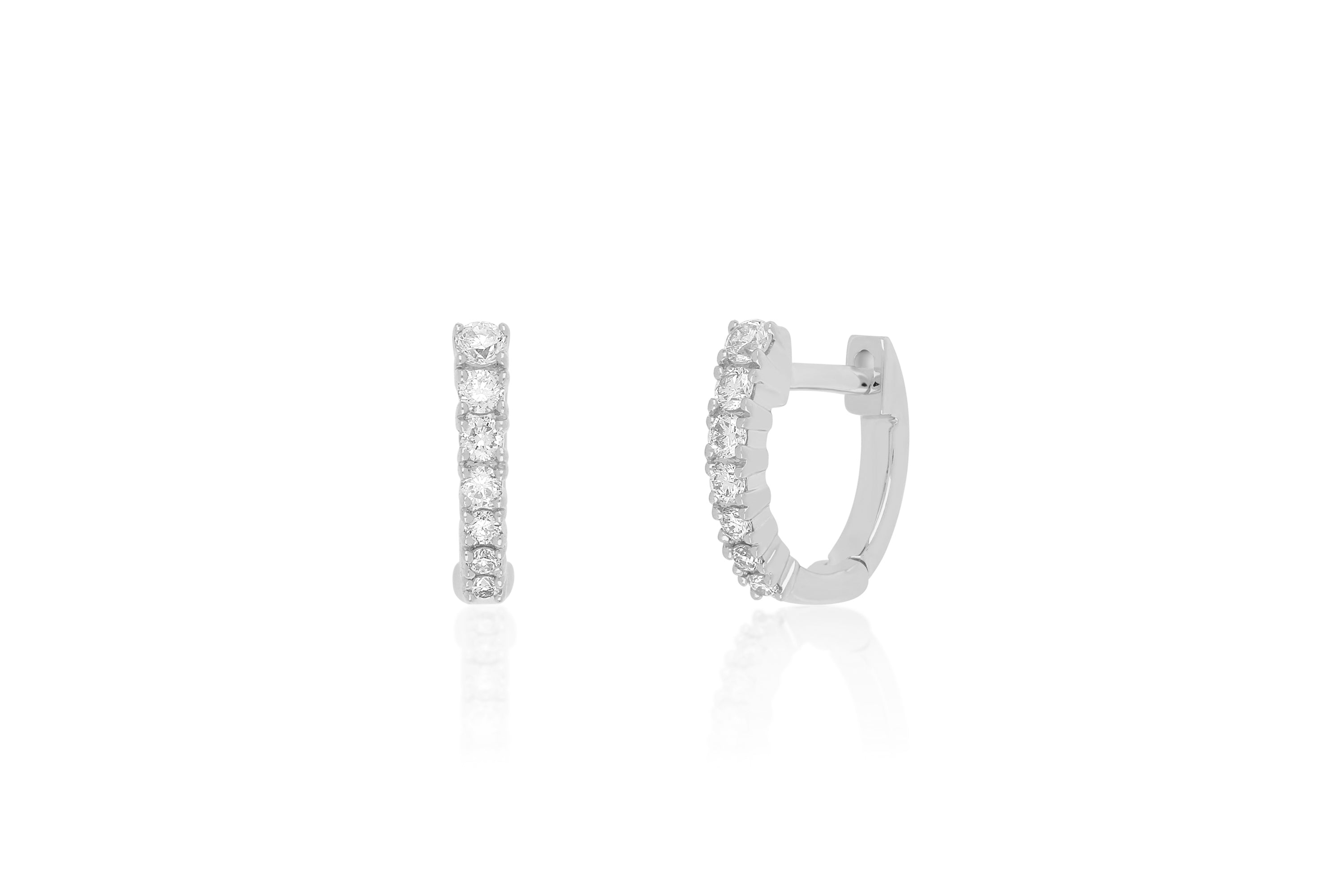 Full Cut Diamond Ark Mini Huggie Earring