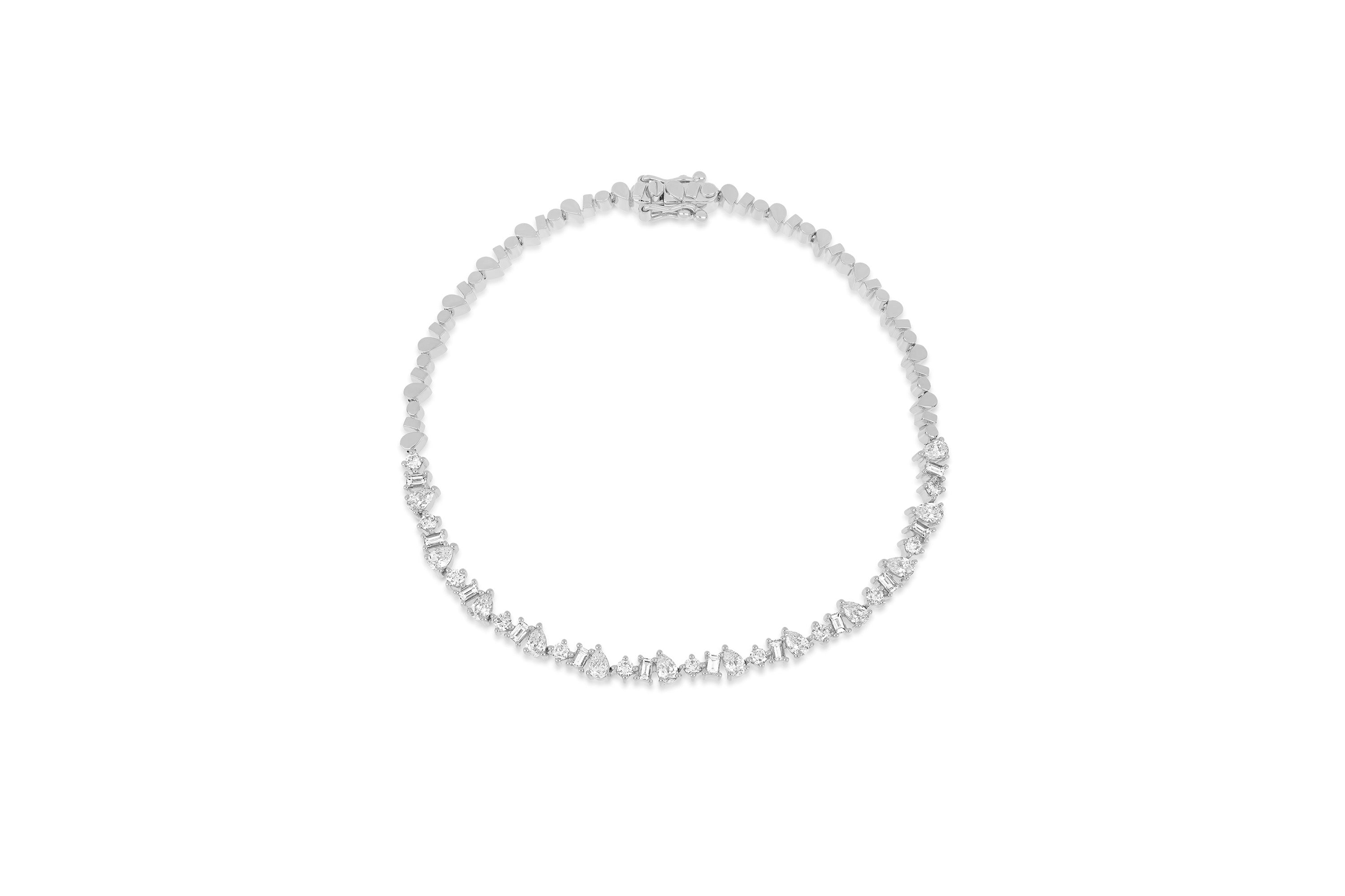Multi Faceted Diamond Eternity Bracelet