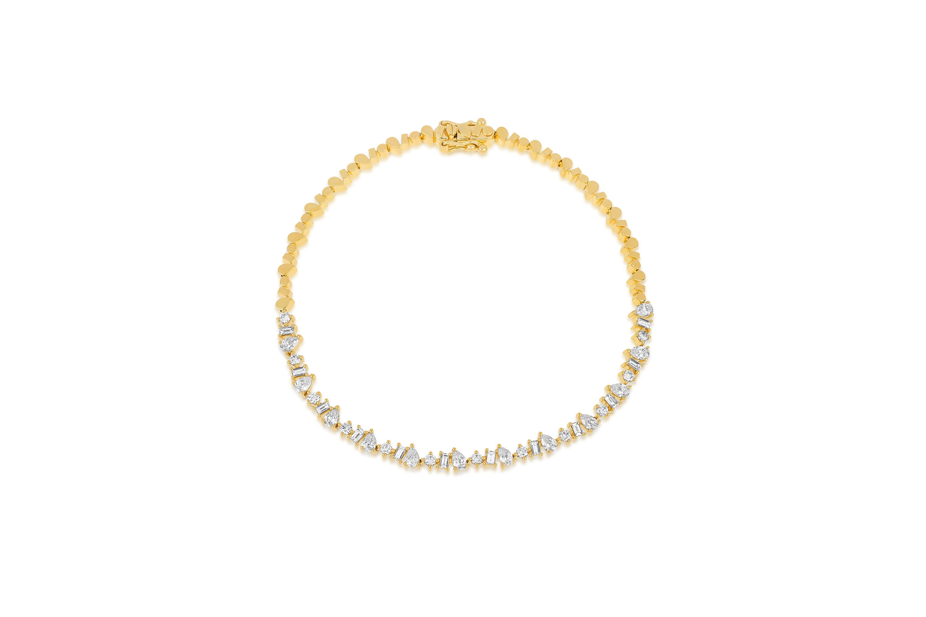 Multi Faceted Diamond Eternity Bracelet