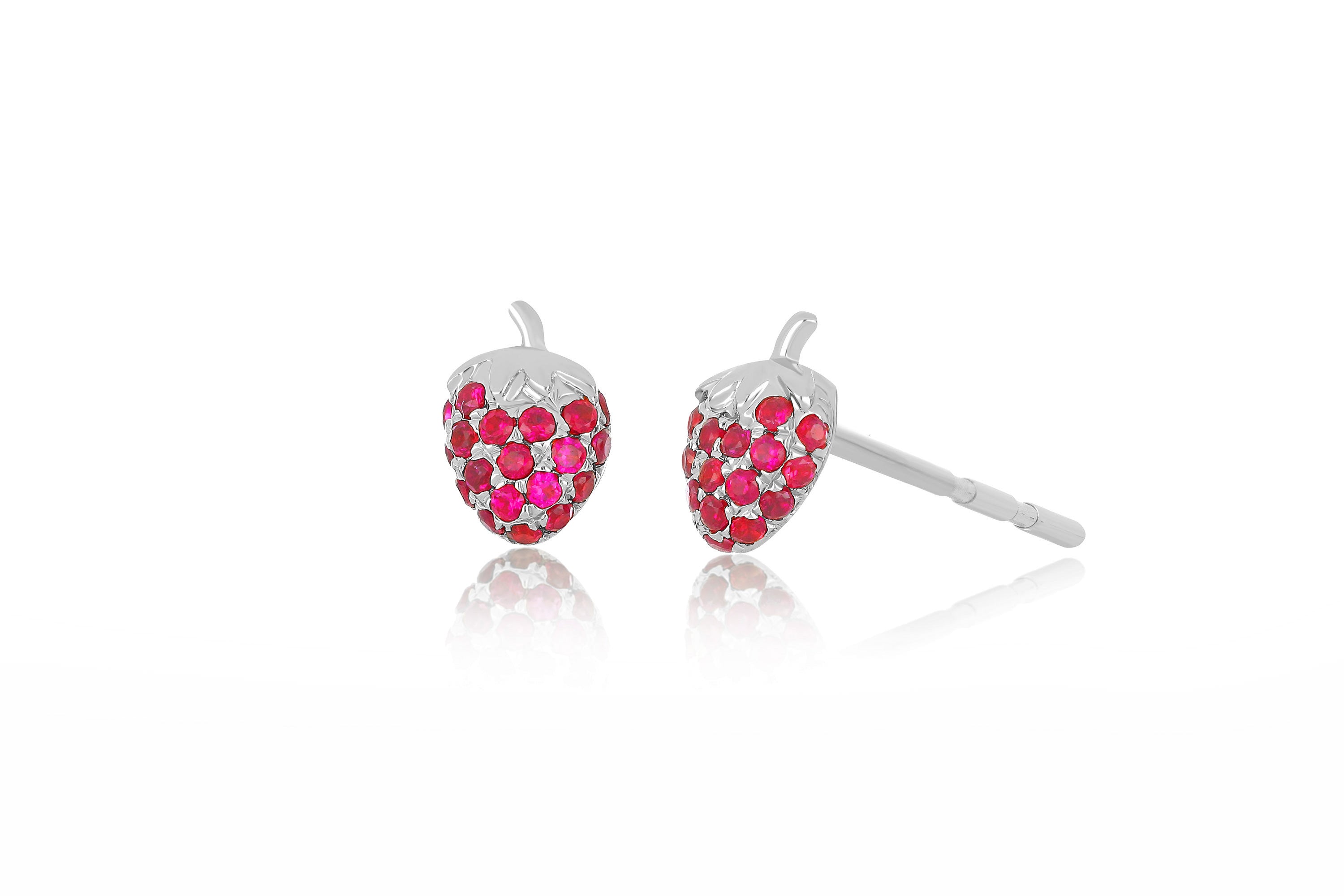Ruby Mini Strawberry Stud Earring