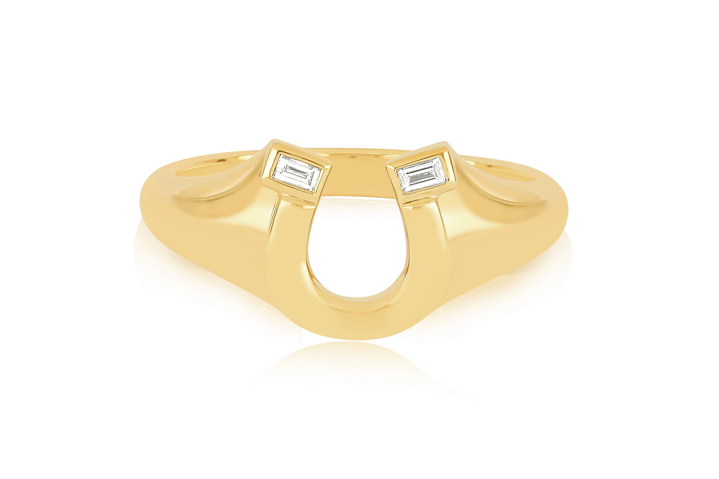 Lucky Horseshoe Signet Ring