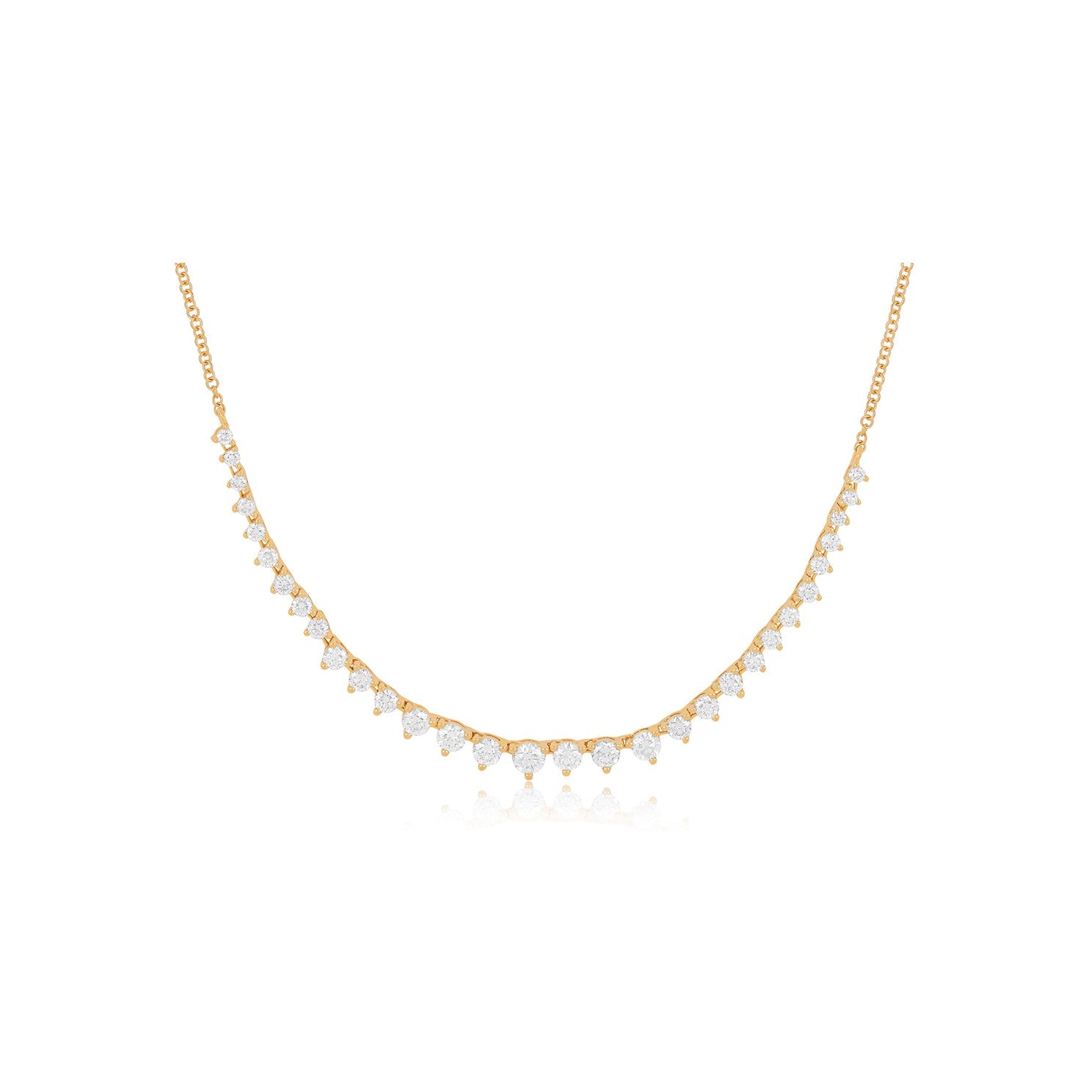 Graduated Diamond Necklace in 14k rose gold
