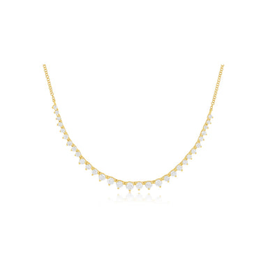 Graduated Diamond Necklace in 14k yellow gold