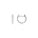 Gold Fluted Mini Huggie Earring in 14k white gold