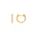 Gold Fluted Mini Huggie Earring in 14k yellow gold