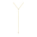 Full Cut Diamond Teardrop Lariat Necklace in 14k yellow gold