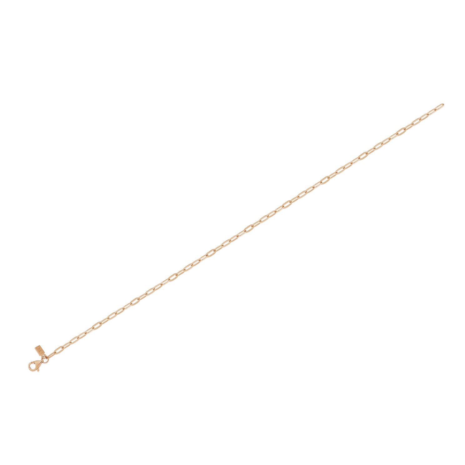 Mini Link Anklet in 14k rose gold