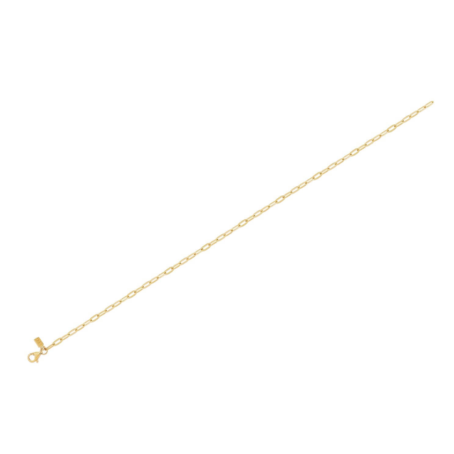 Mini Link Anklet in 14k yellow gold